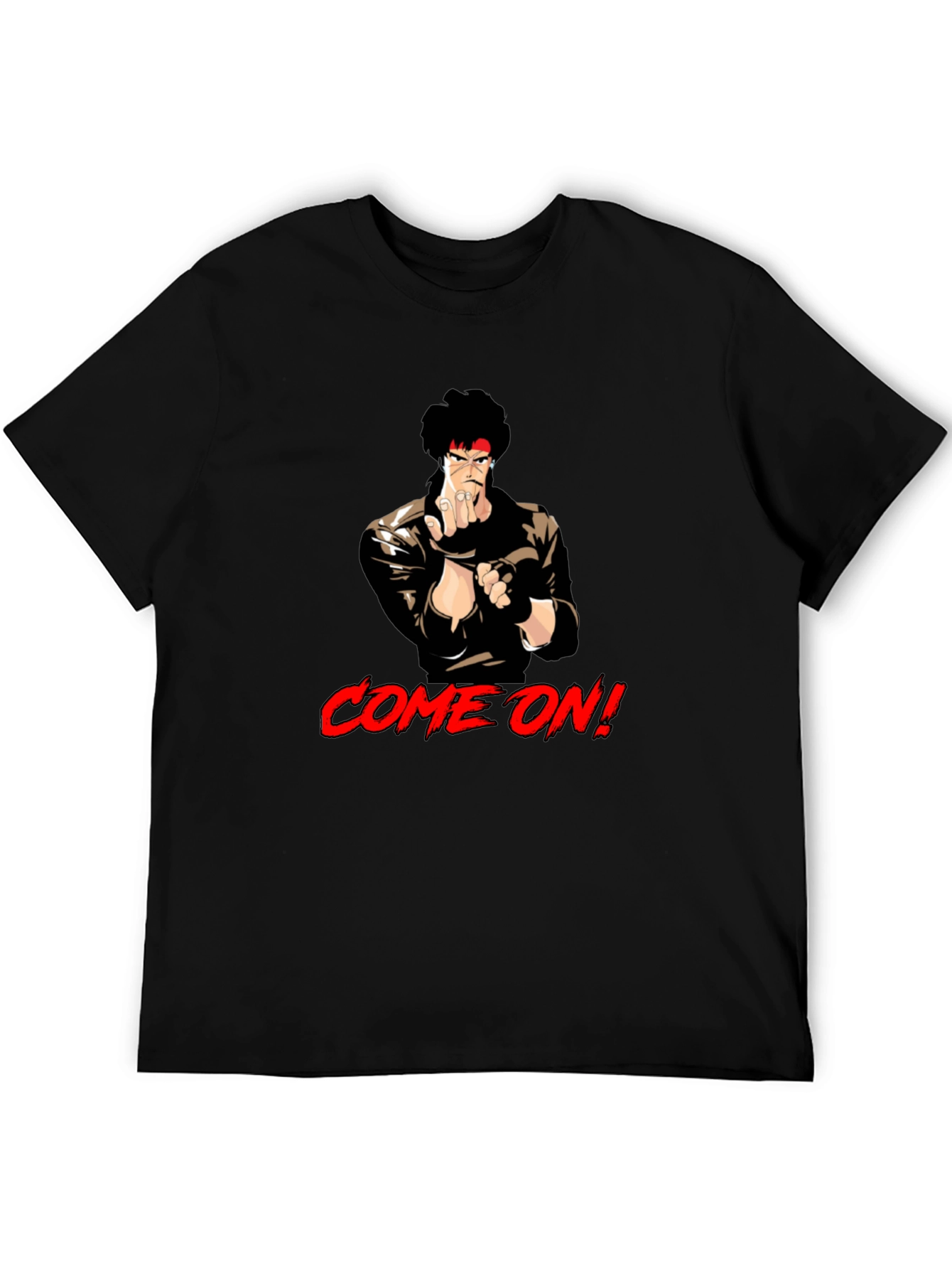 Retro Anime Fighter T-Shirt - Come On!