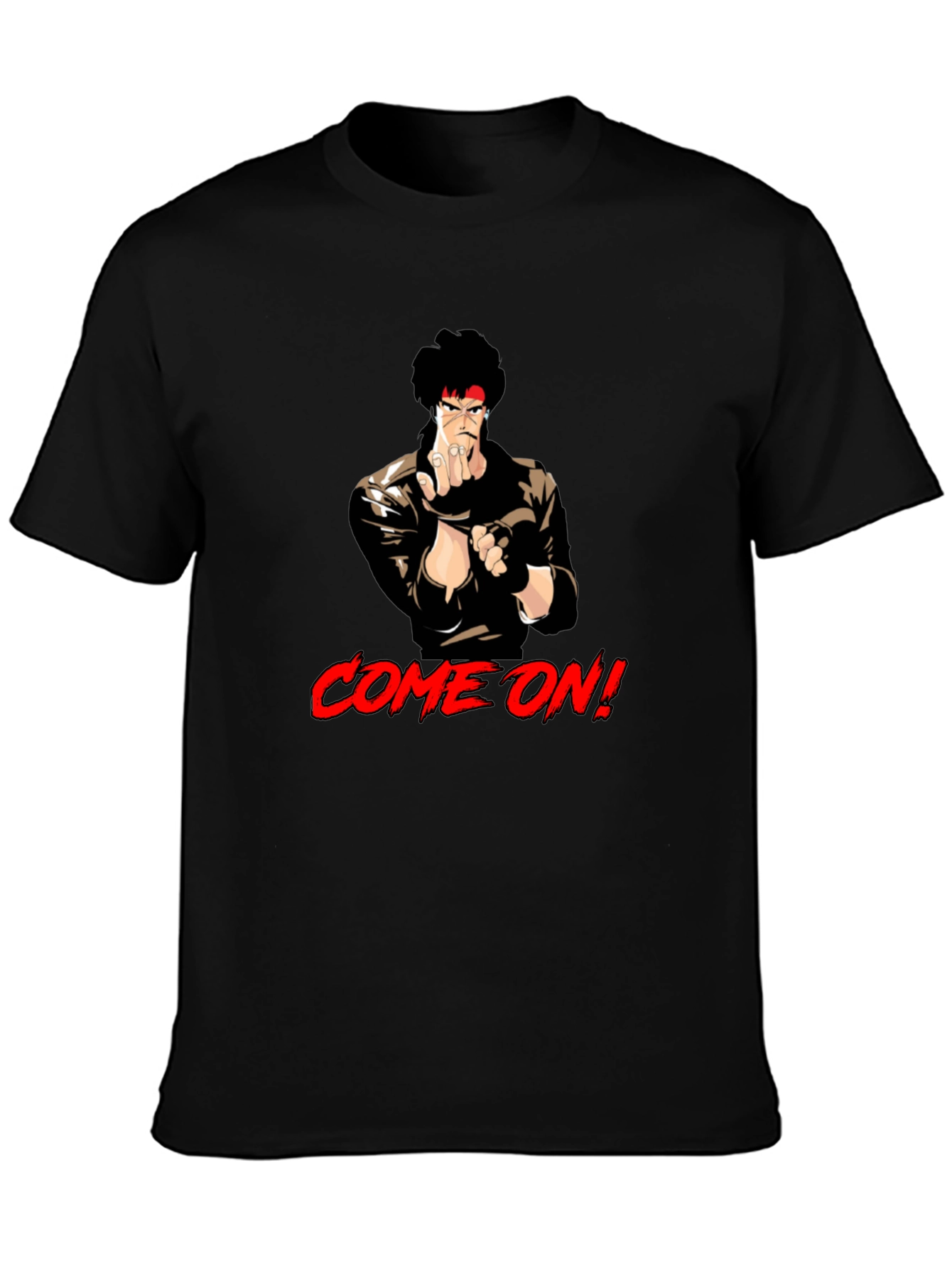 Retro Anime Fighter T-Shirt - Come On!