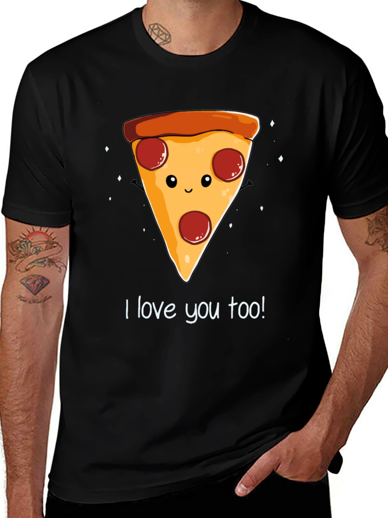 I Love You Too Pizza Graphic Tee