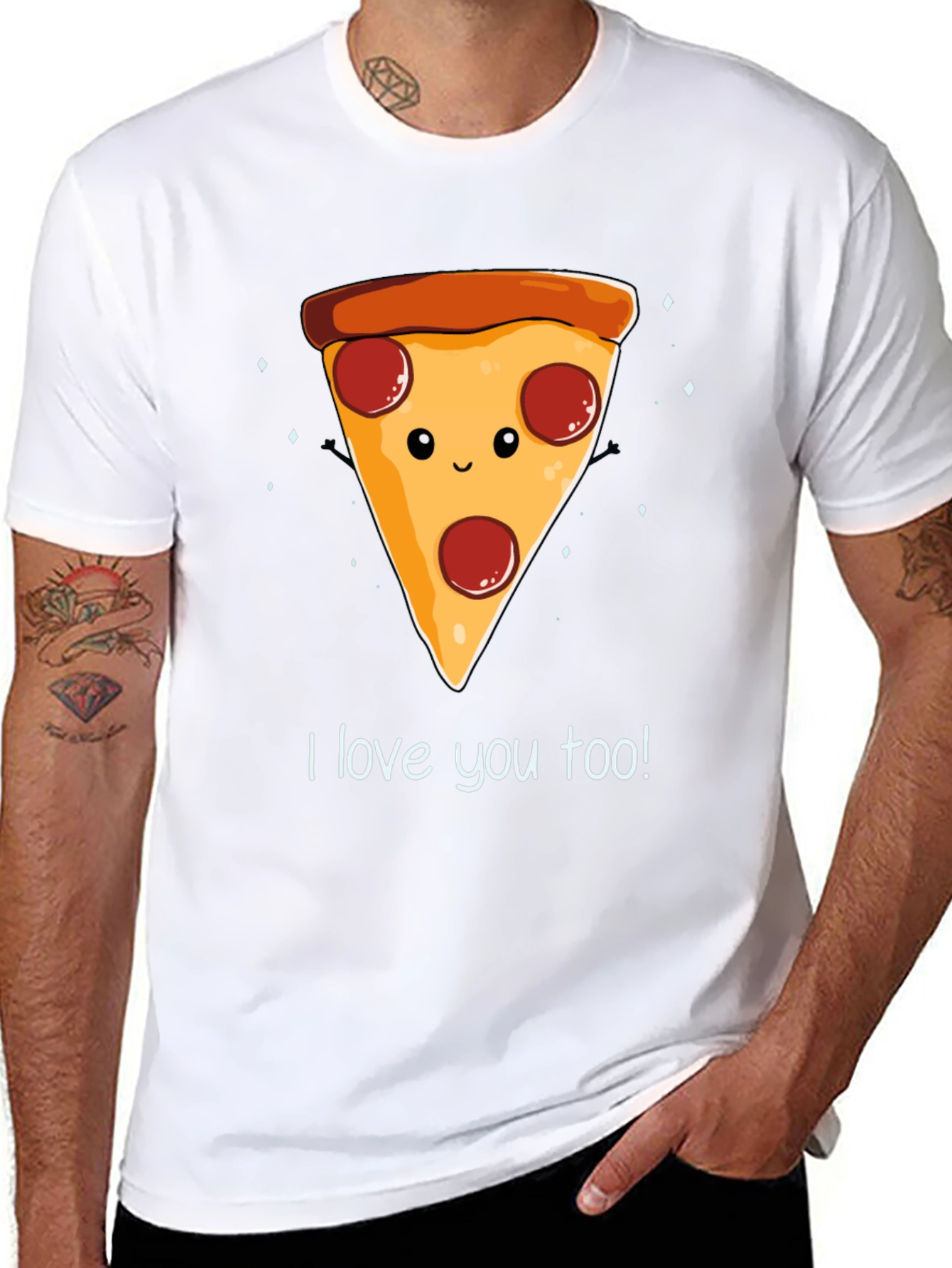 I Love You Too Pizza Graphic Tee