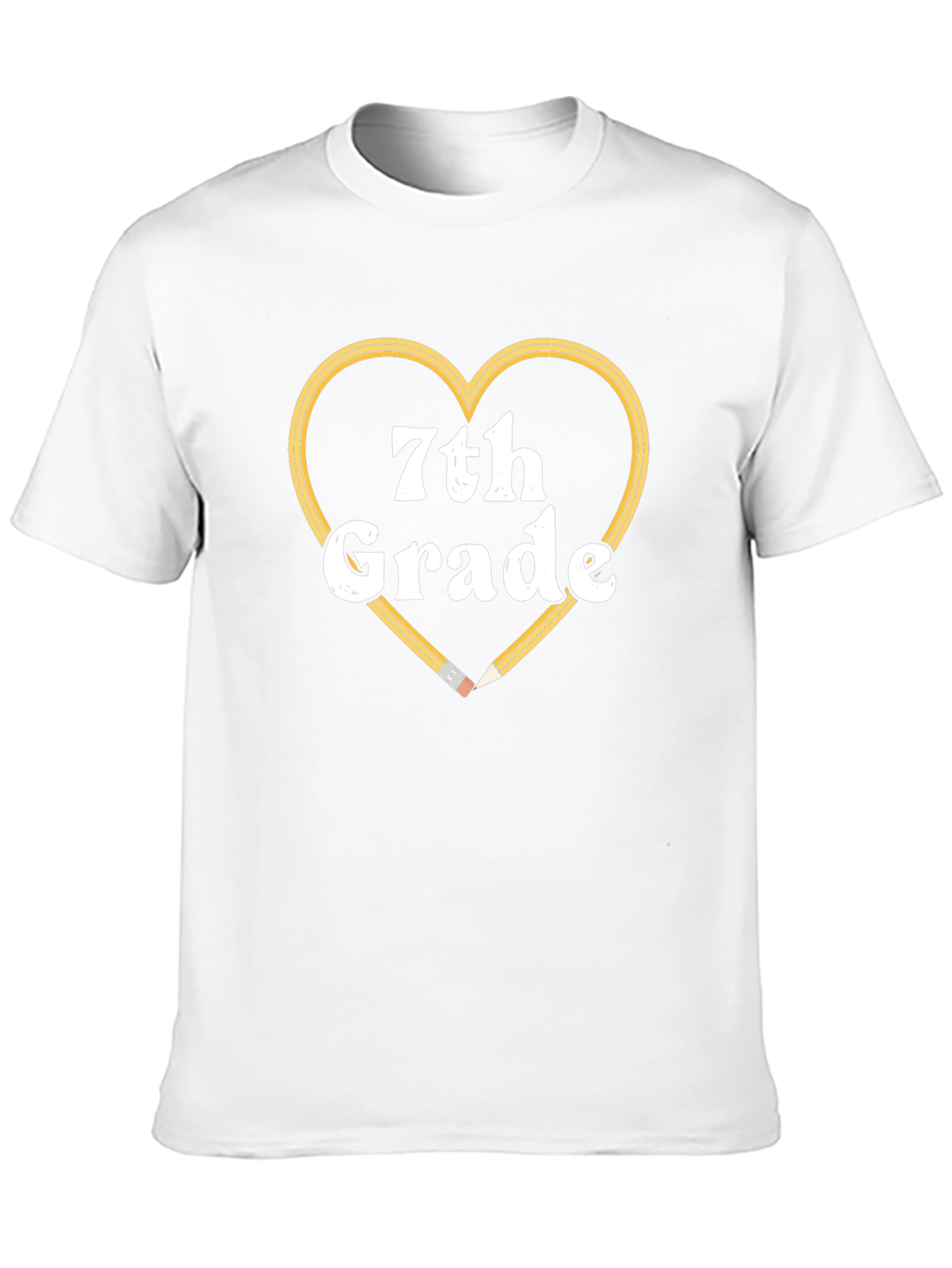 7th Grade Teacher Heart Pencil T-Shirt