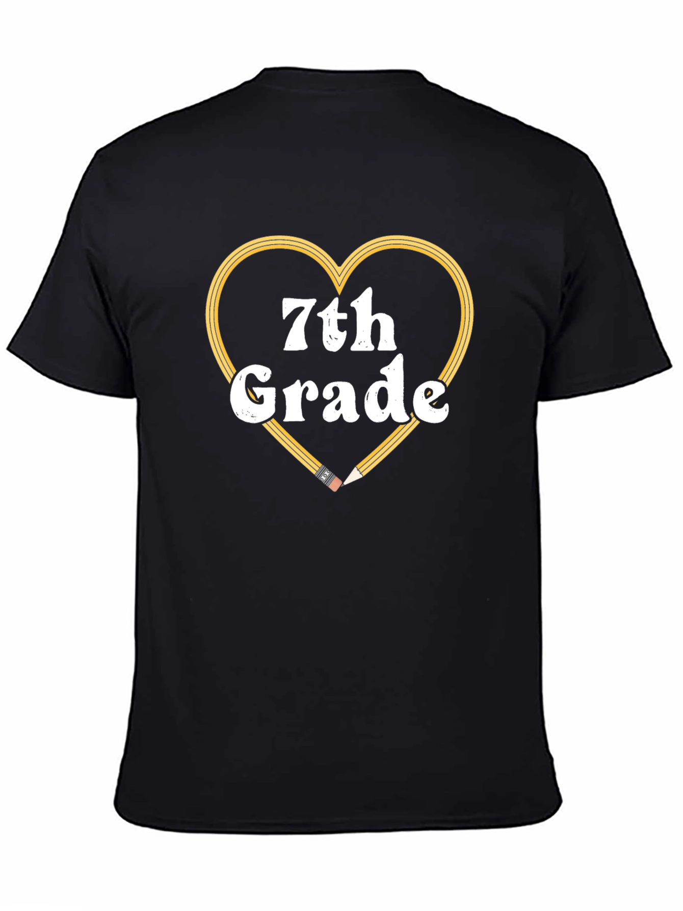 7th Grade Teacher Heart Pencil T-Shirt