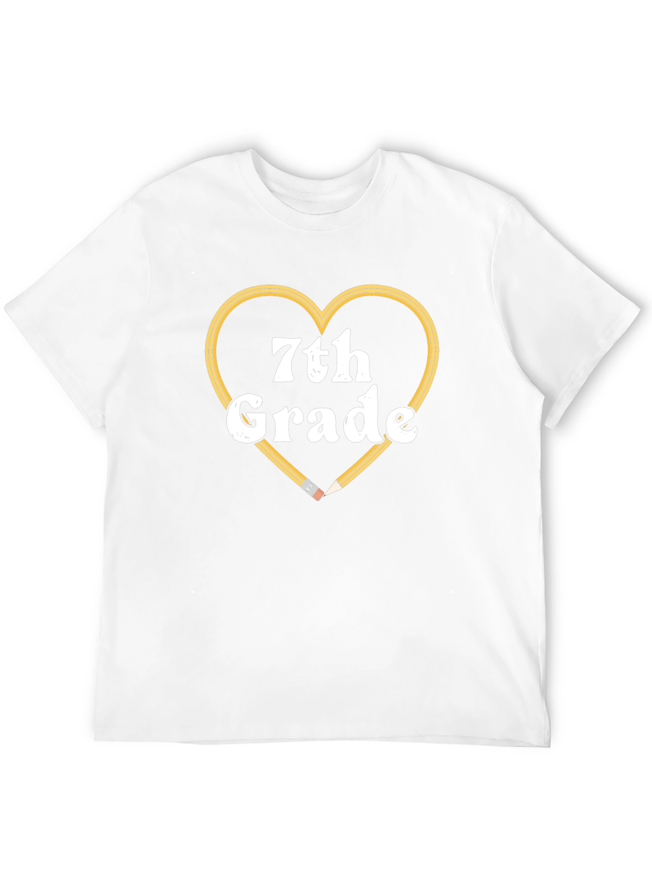 7th Grade Teacher Heart Pencil T-Shirt