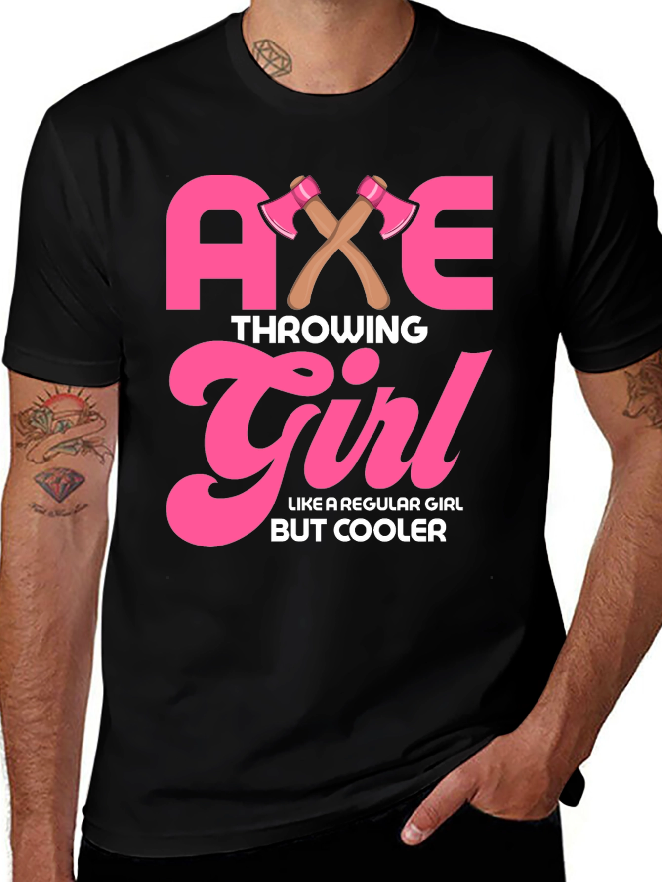 Axe Throwing Girl Graphic T-Shirt