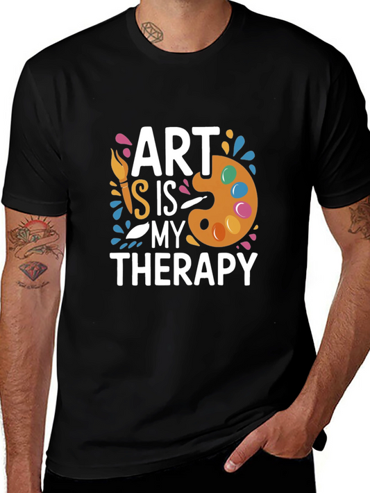 Art is My Therapy T-Shirt - Black Creative Comfortable