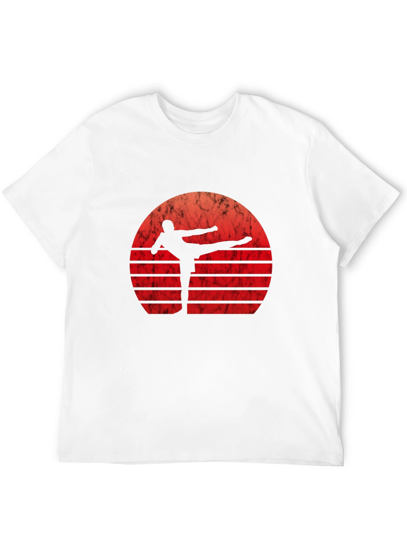 Retro Martial Arts Sunset Graphic Tee