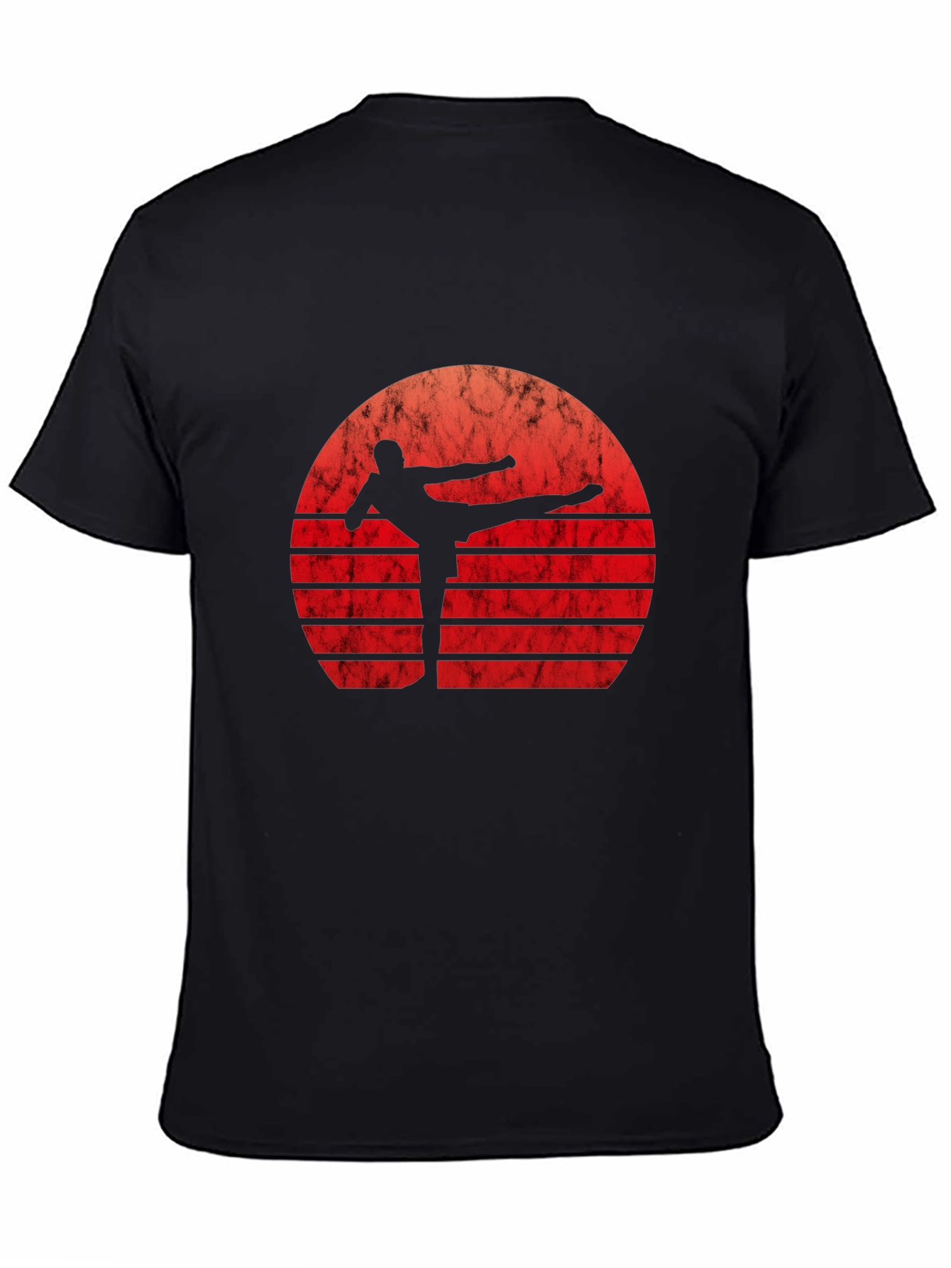 Retro Martial Arts Sunset Graphic Tee