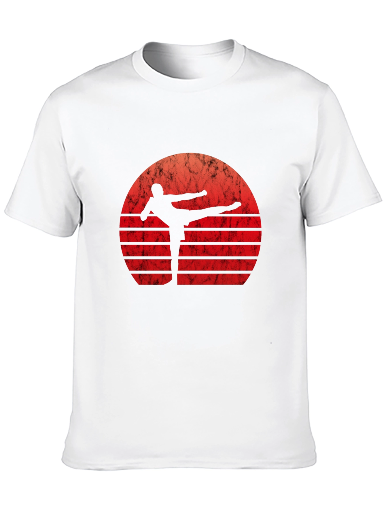 Retro Martial Arts Sunset Graphic Tee