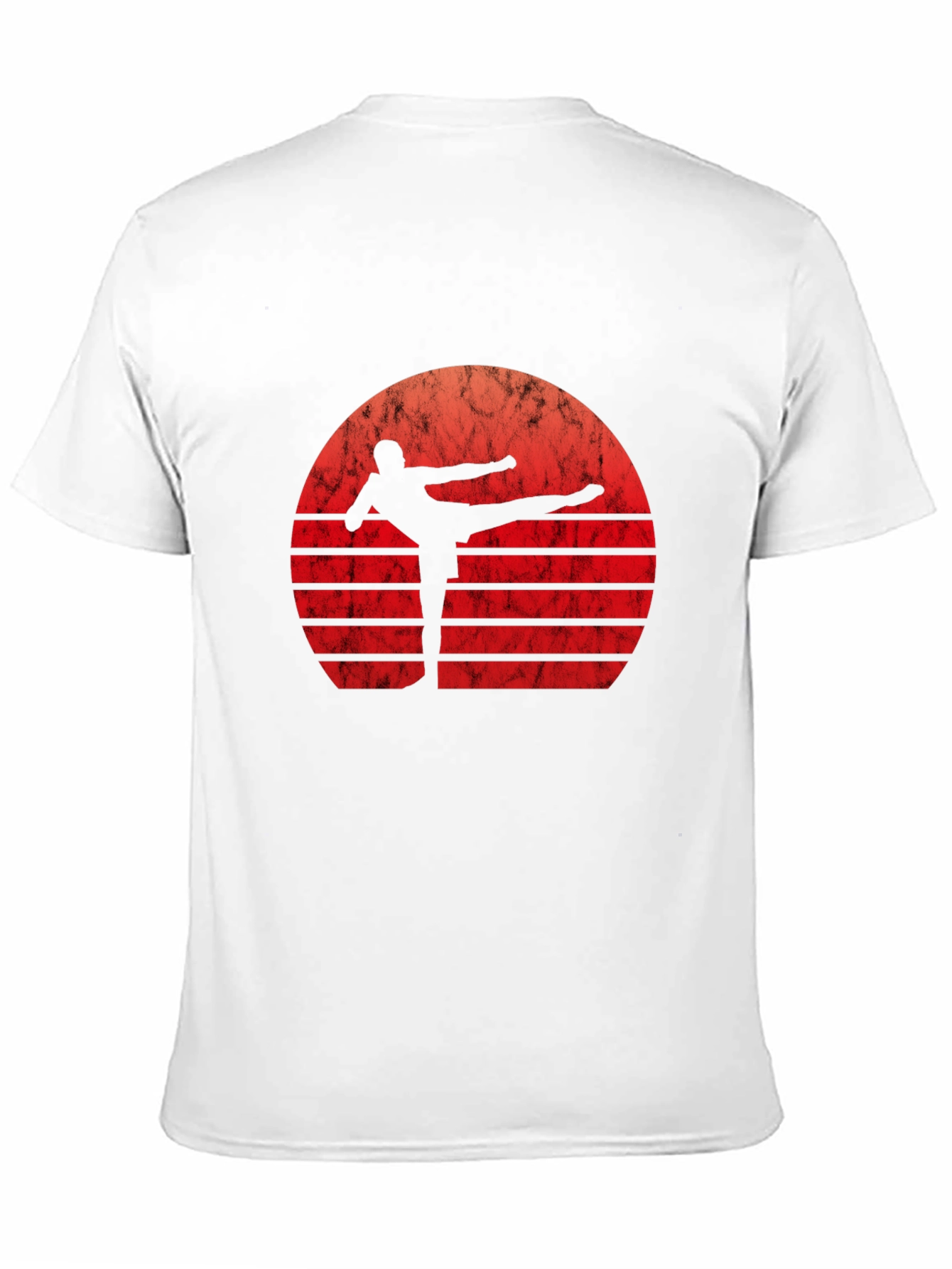 Retro Martial Arts Sunset Graphic Tee