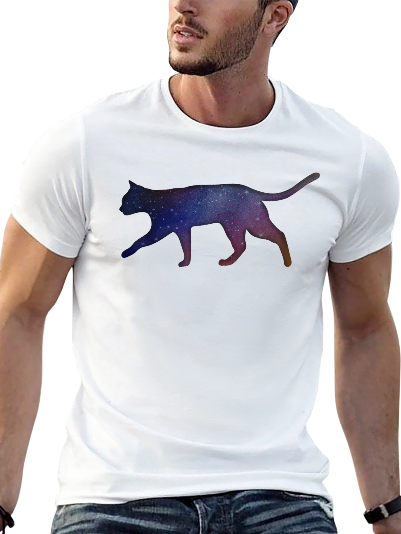 Cosmic Cat Graphic Tee - Unique Unisex T-Shirt