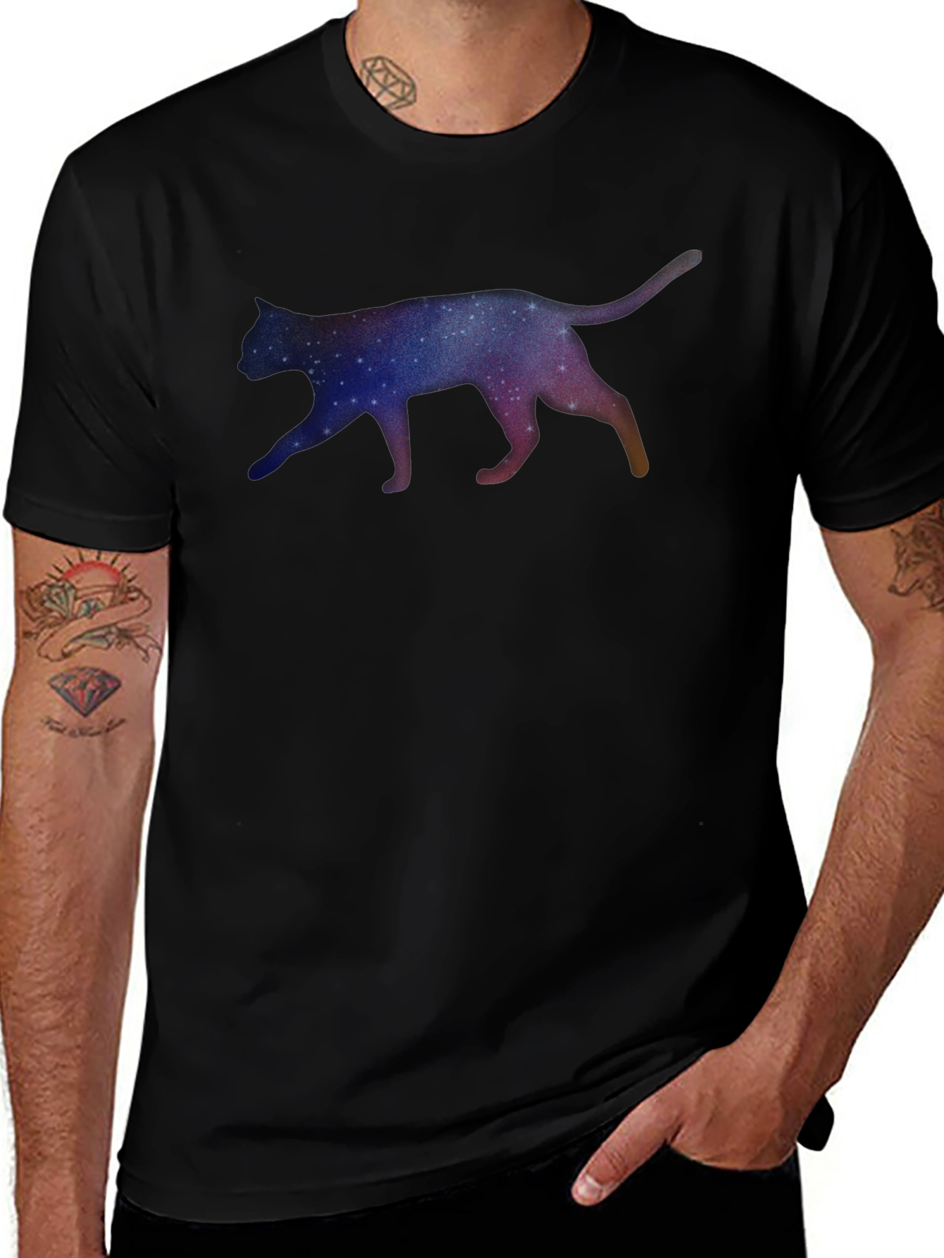 Cosmic Cat Graphic Tee - Unique Unisex T-Shirt
