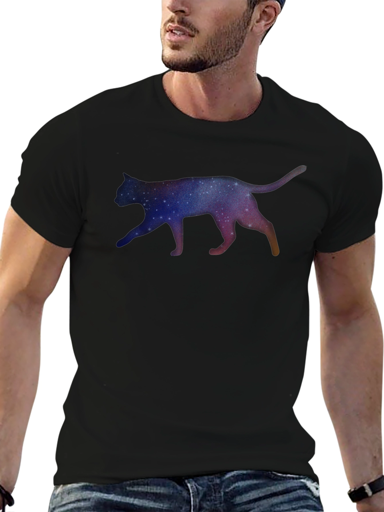 Cosmic Cat Graphic Tee - Unique Unisex T-Shirt