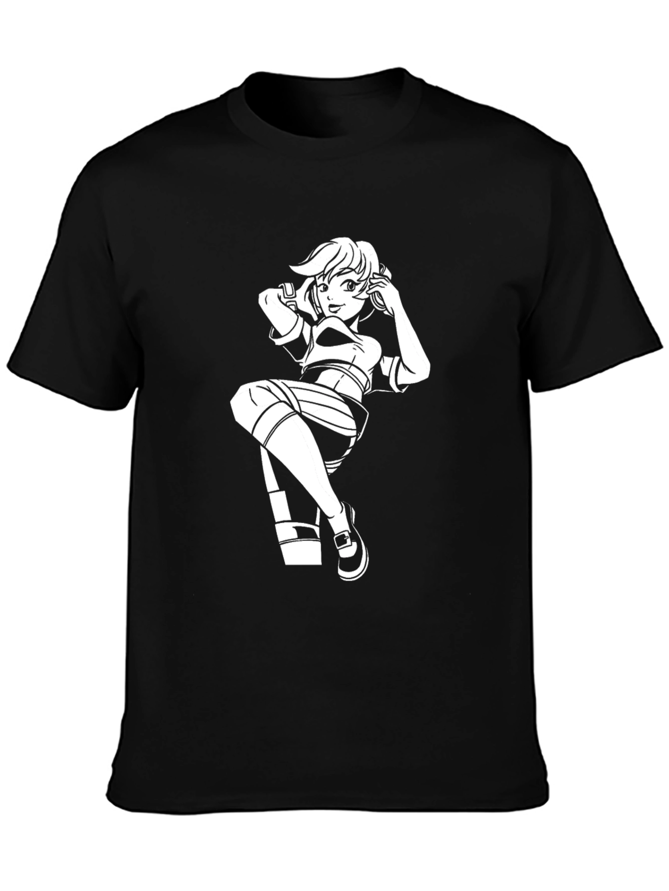 Graphic Anime Girl T-Shirt - Stylish Cotton Tee