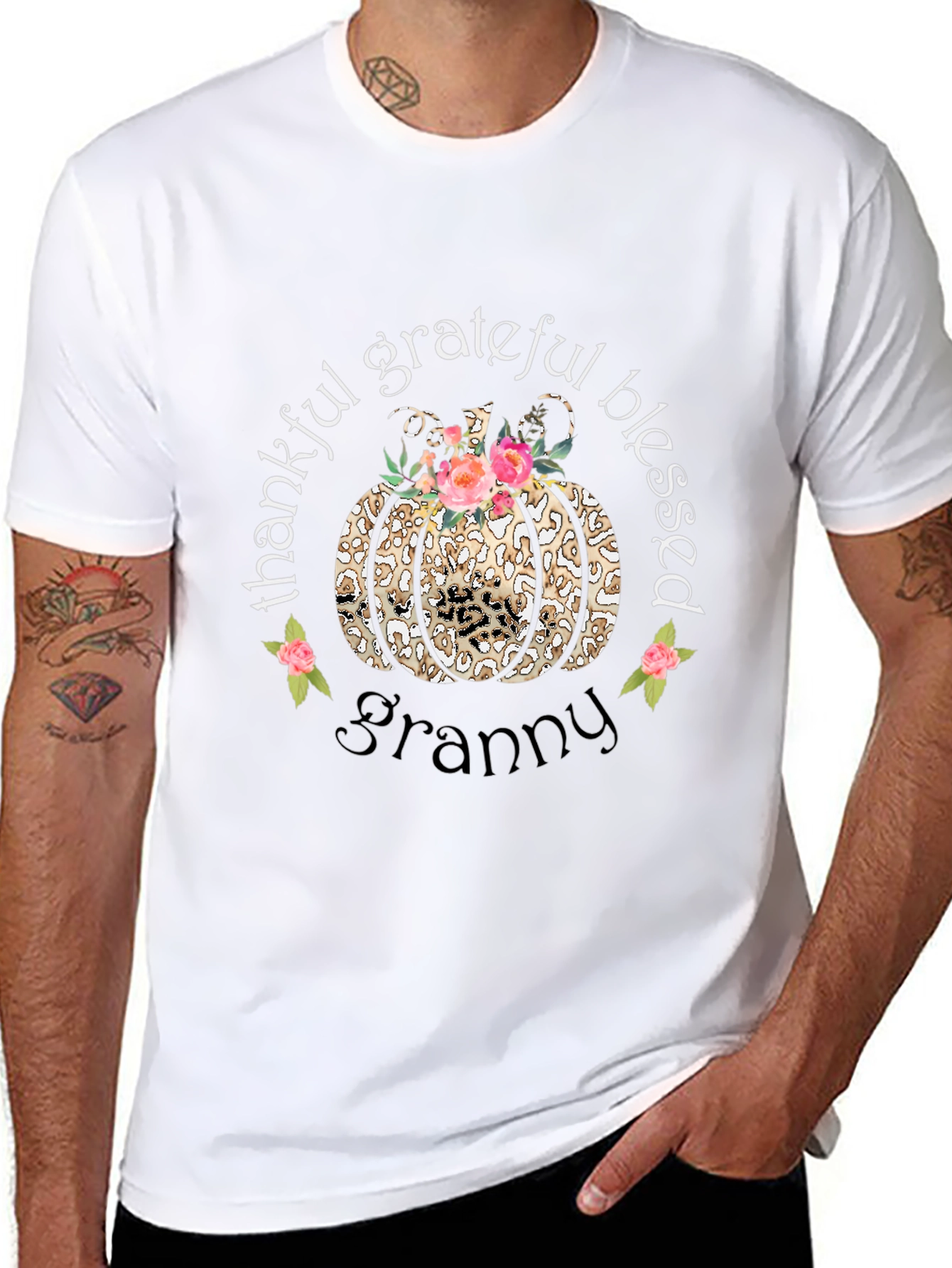 Thankful Grateful Blessed Granny T-Shirt