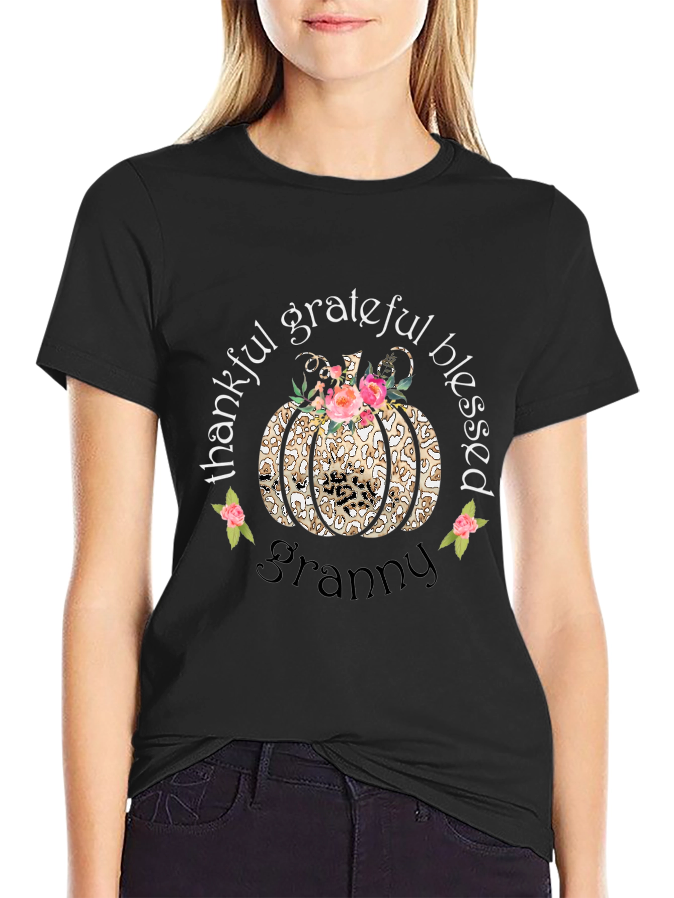 Thankful Grateful Blessed Granny T-Shirt
