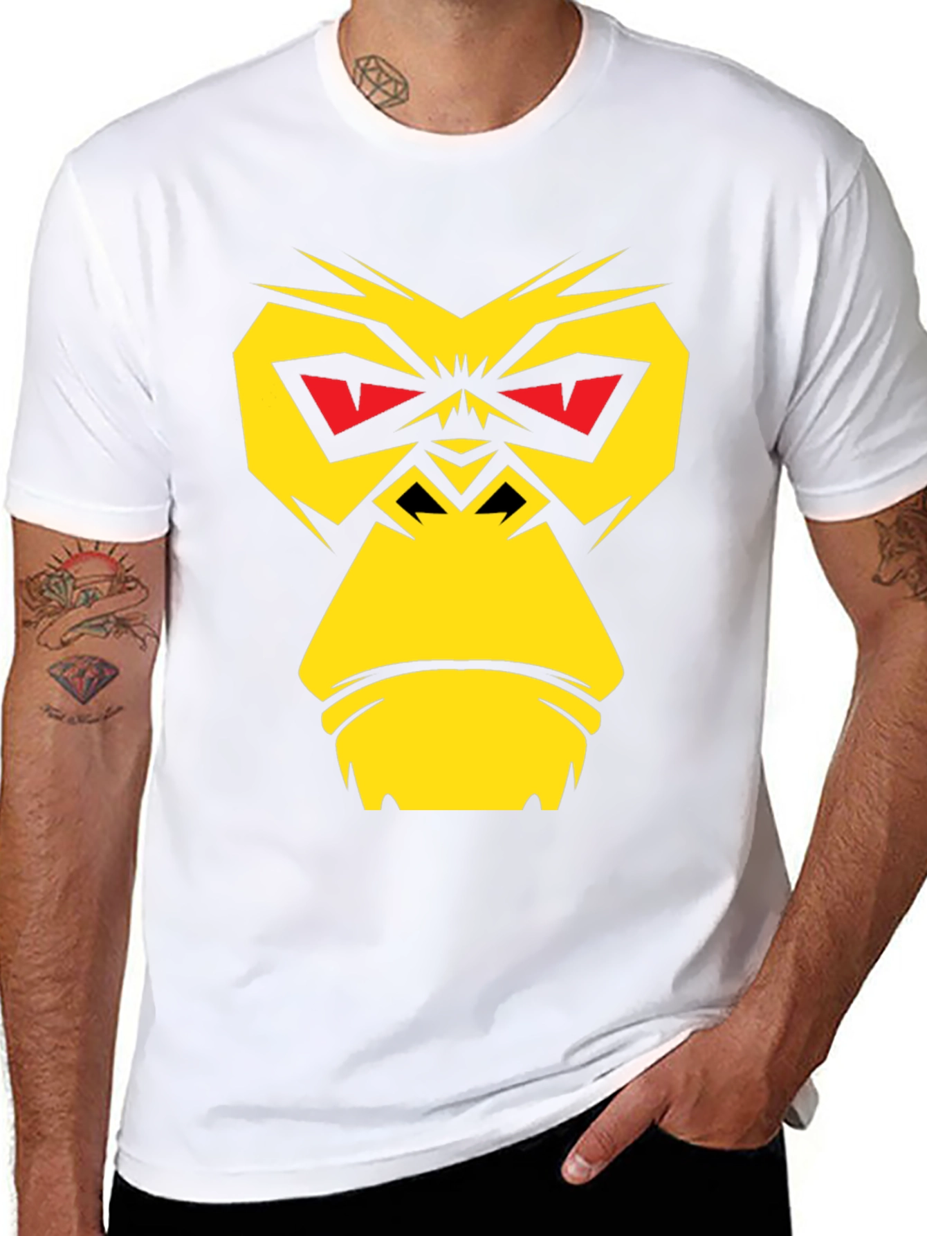 Bold Gorilla Graphic Tee - Black Cotton Blend