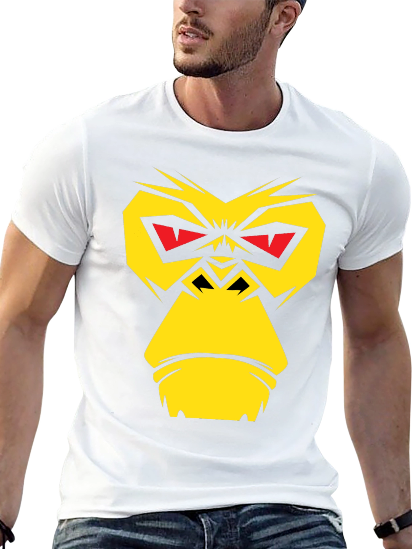 Bold Gorilla Graphic Tee - Black Cotton Blend