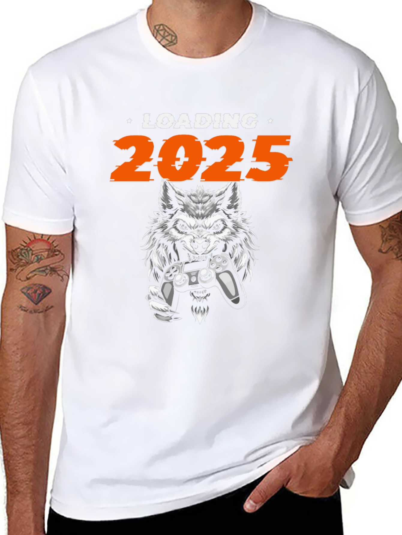 Loading 2025 Wolf Gamer Black T-Shirt