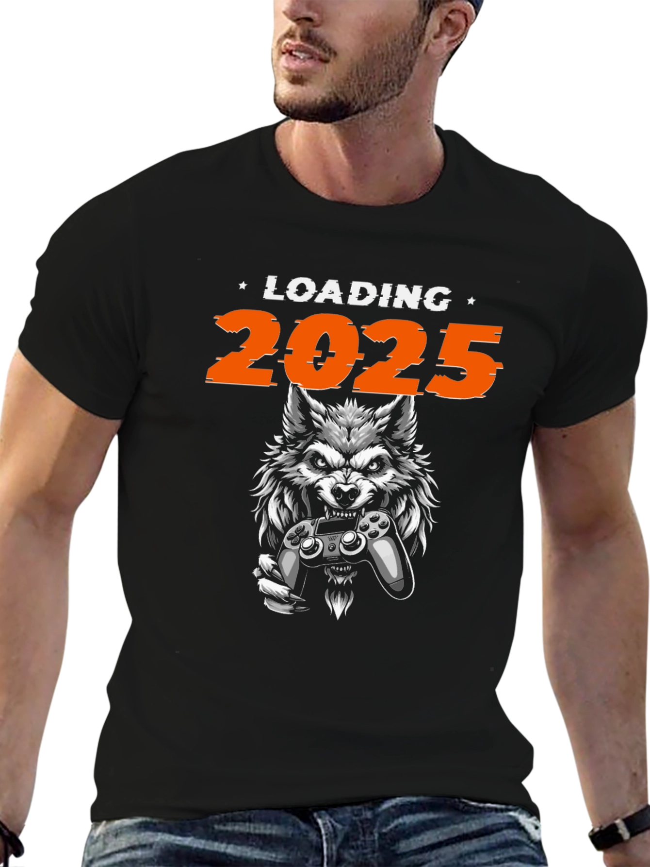 Loading 2025 Wolf Gamer Black T-Shirt