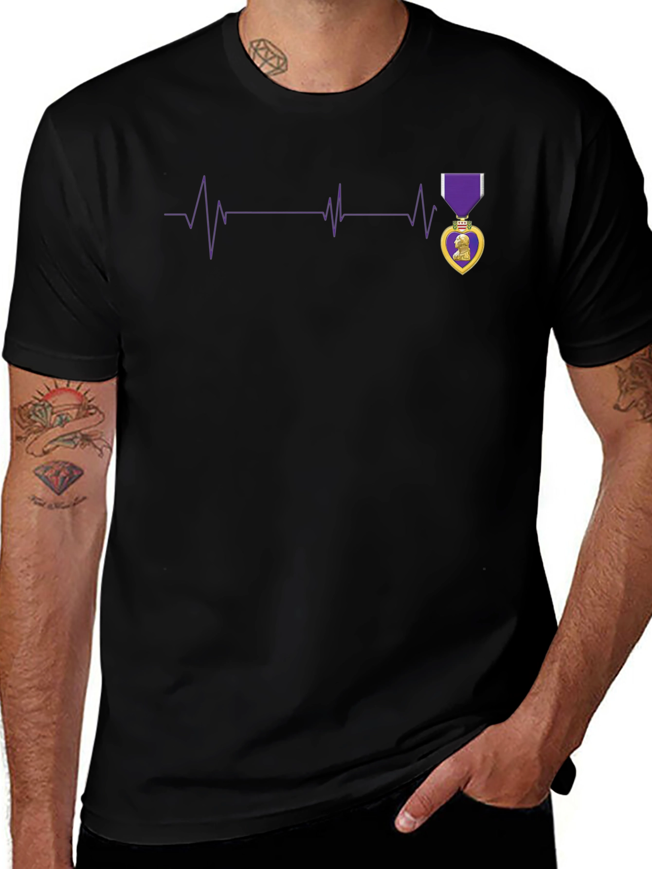 Purple Heart Beat T-Shirt