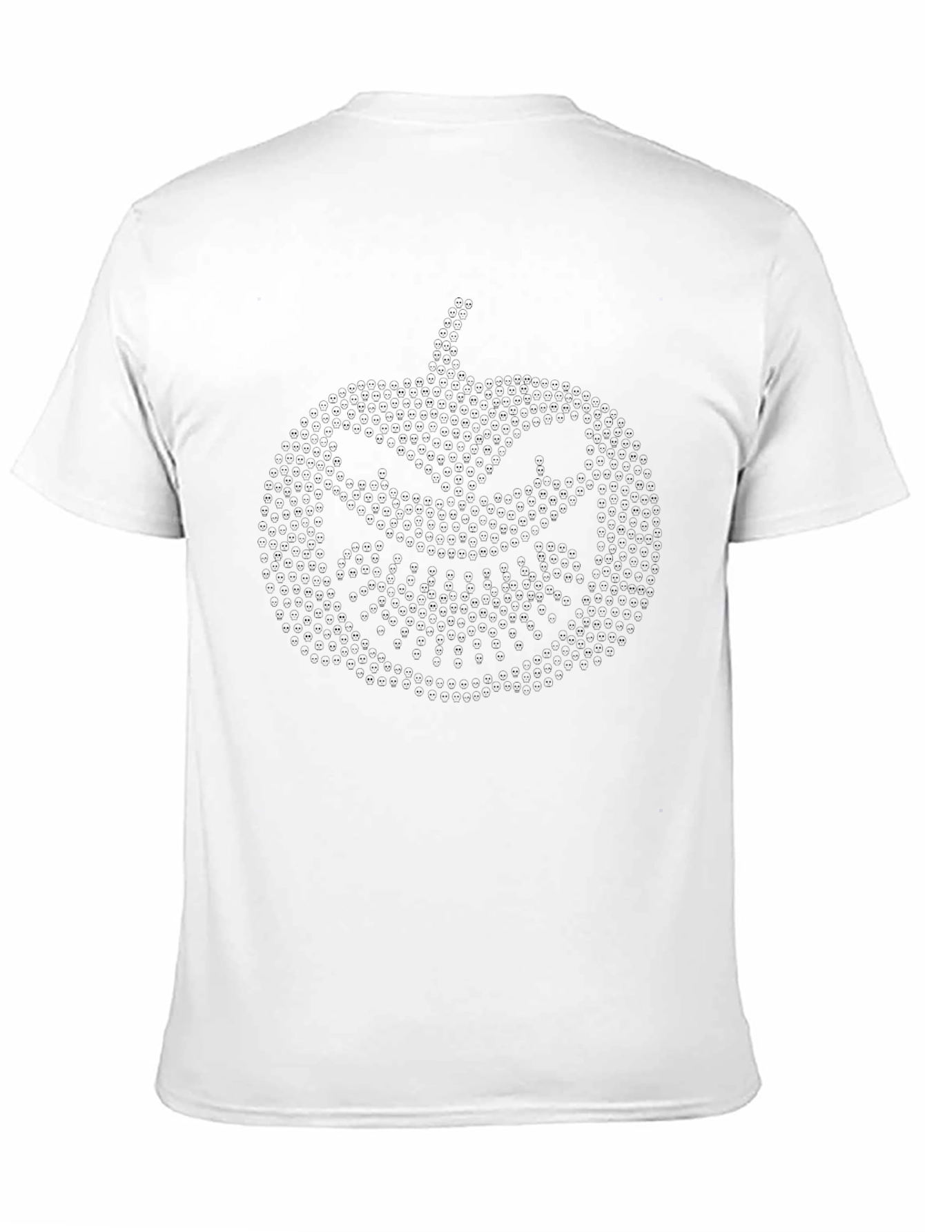 Mens Halloween Pumpkin Face Black T-Shirt