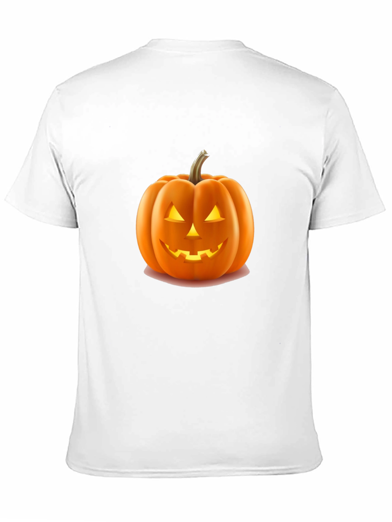 Halloween Pumpkin Graphic Tee - Black Cotton Shirt