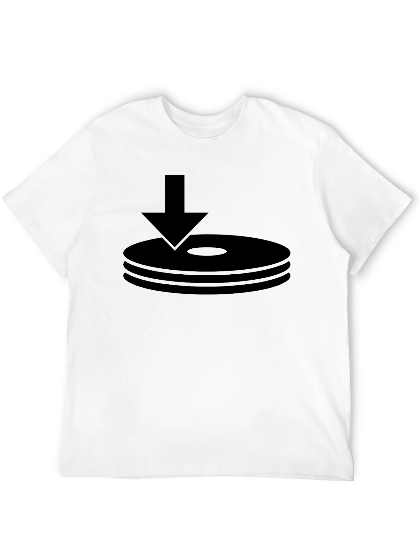 Black T-Shirt with Download Icon