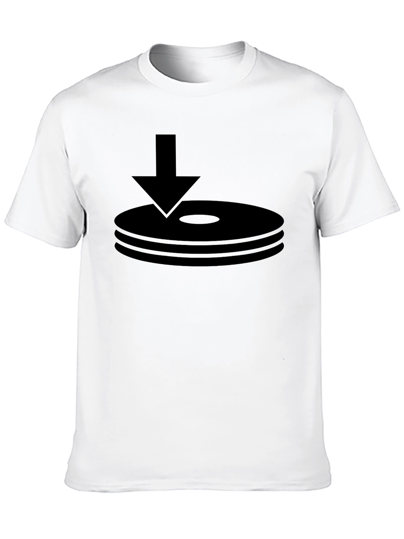 Black T-Shirt with Download Icon