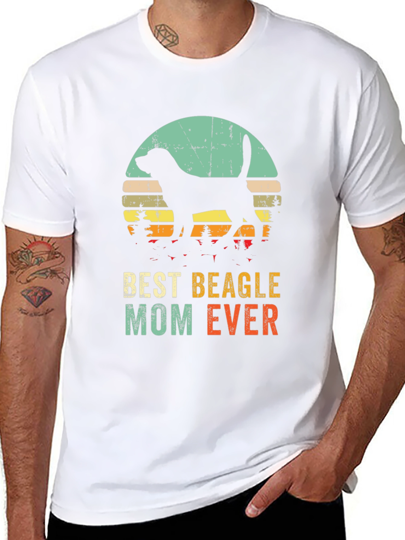 Best Beagle Mom Ever T-Shirt - Retro Style