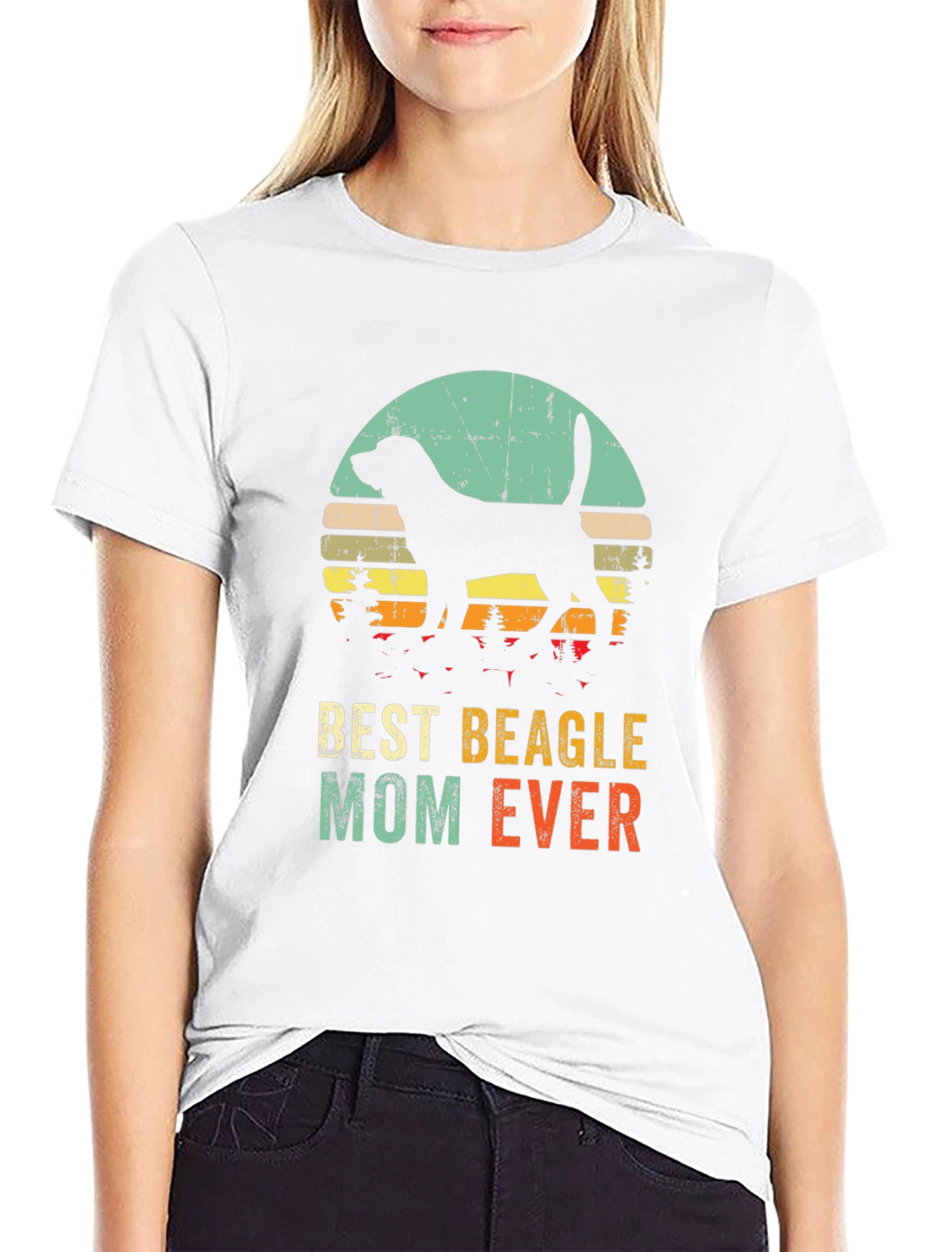 Best Beagle Mom Ever T-Shirt - Retro Style