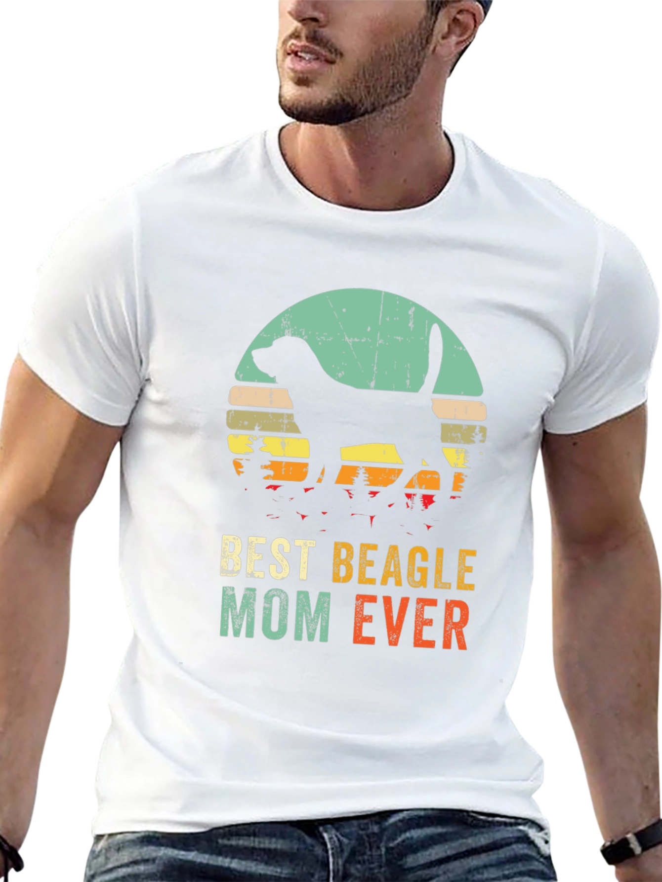 Best Beagle Mom Ever T-Shirt - Retro Style