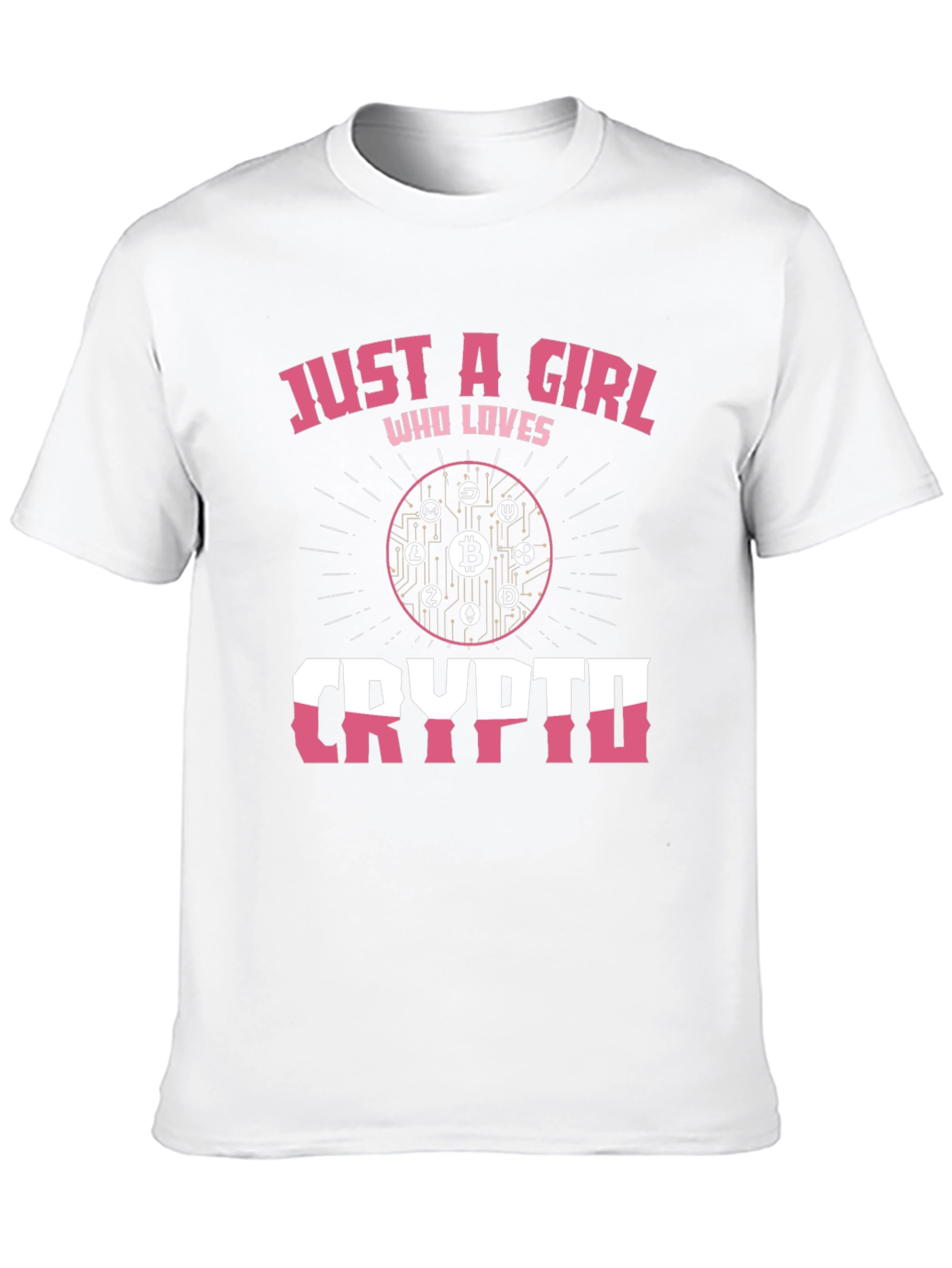 Just A Girl Who Loves Crypto Black T-Shirt