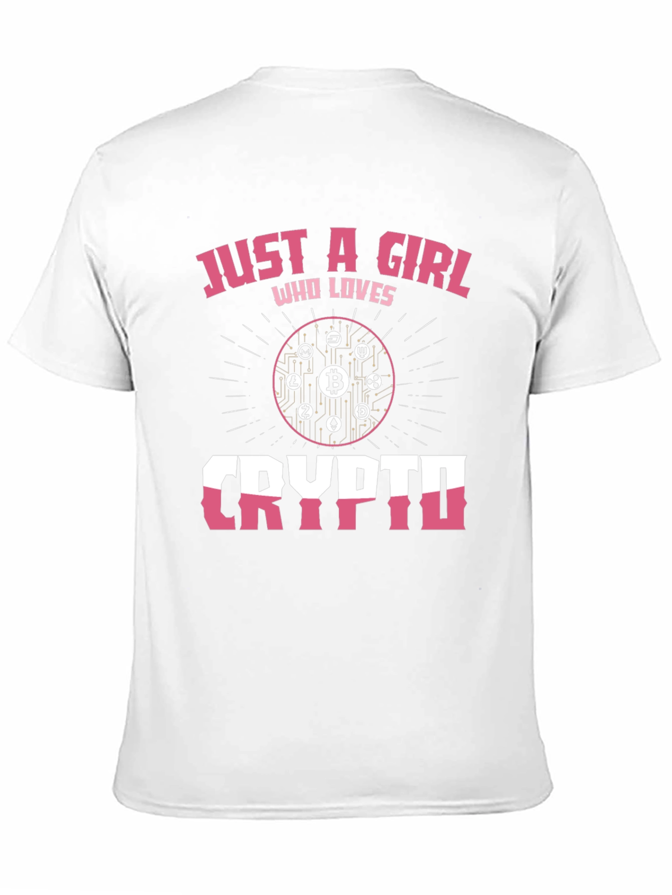 Just A Girl Who Loves Crypto Black T-Shirt