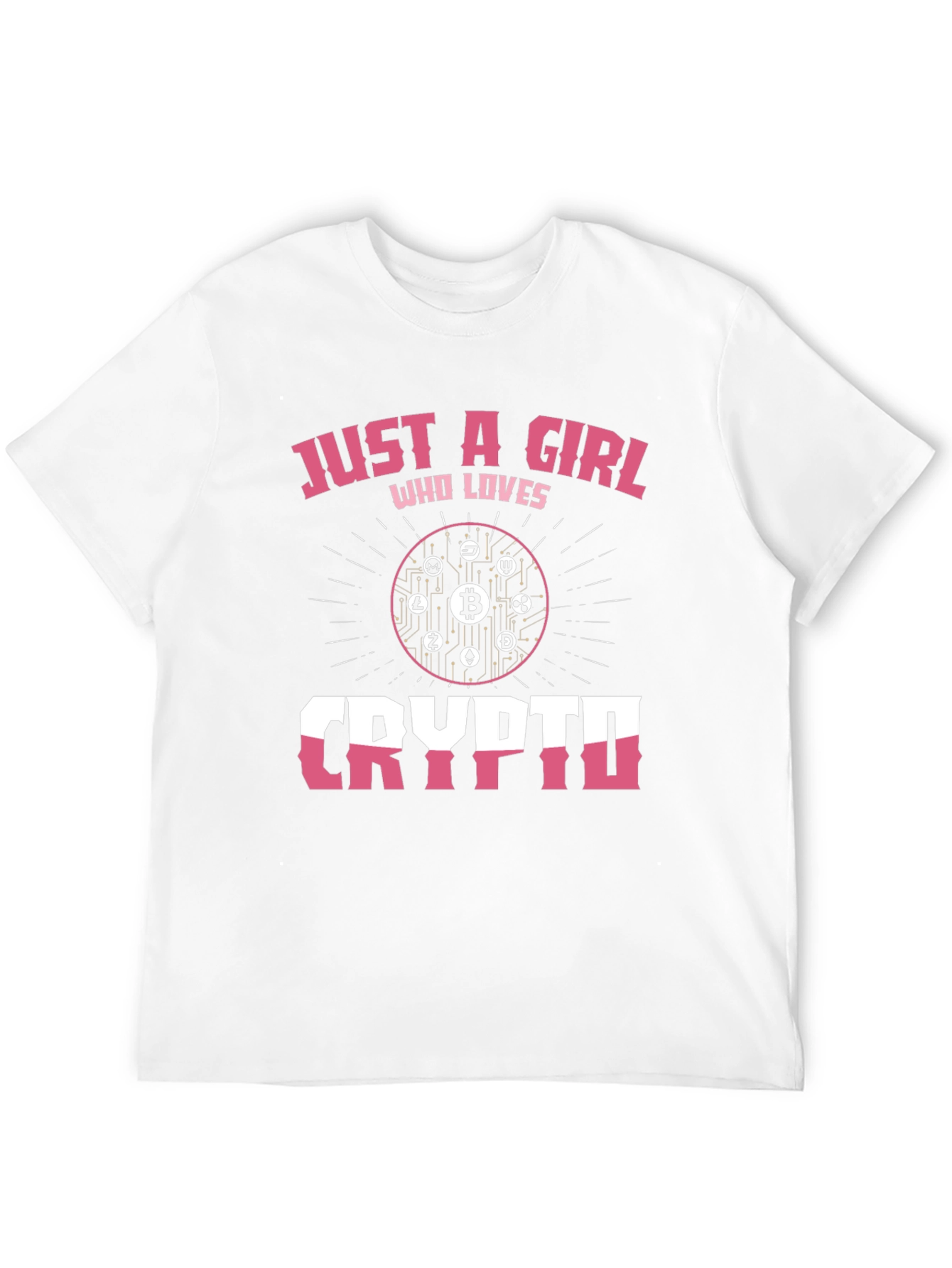 Just A Girl Who Loves Crypto Black T-Shirt