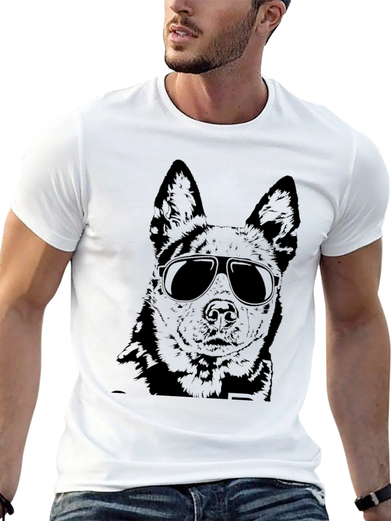 Cool Dog Tee: Stylish Canine Graphic T-Shirt
