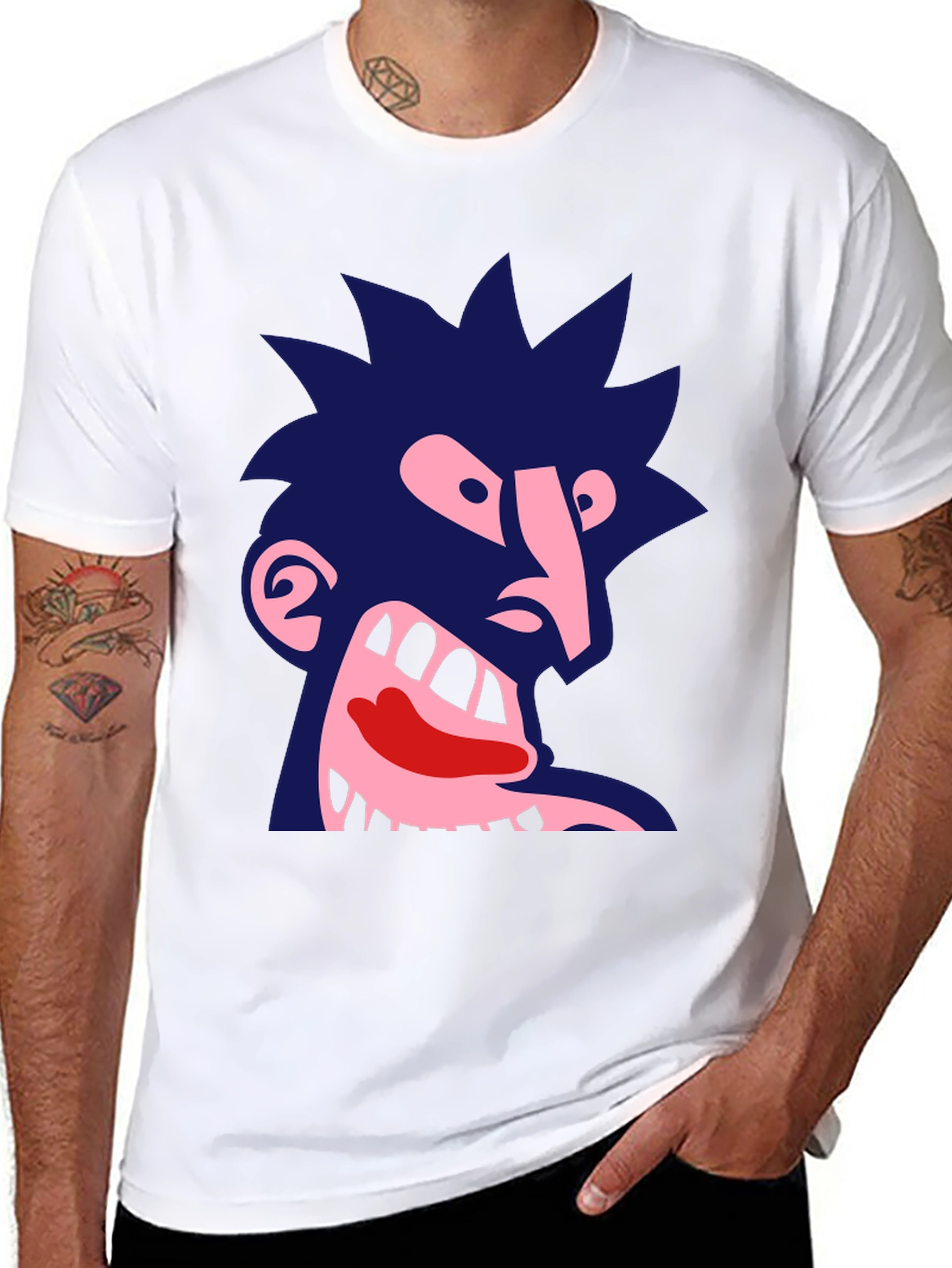 Abstract Graphic Print Tee - Dark Humor