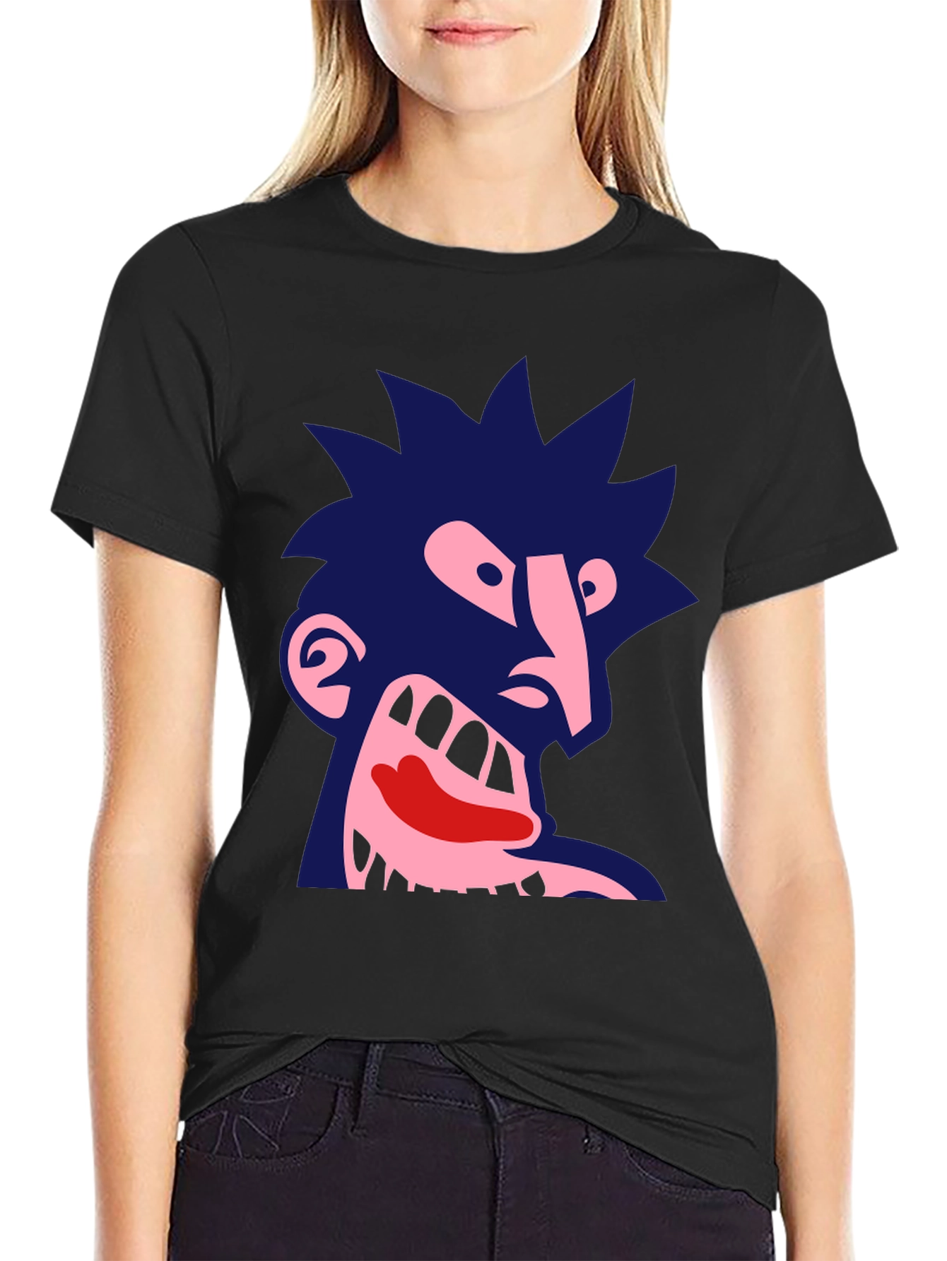 Abstract Graphic Print Tee - Dark Humor
