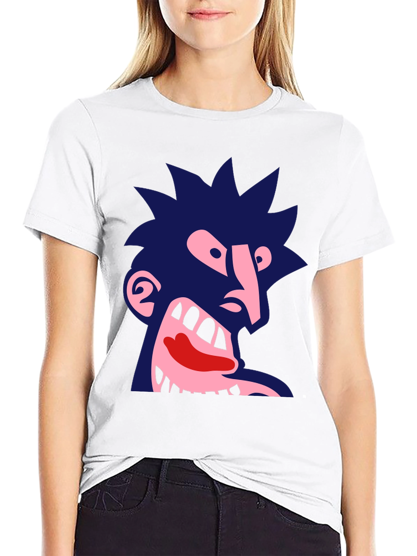 Abstract Graphic Print Tee - Dark Humor