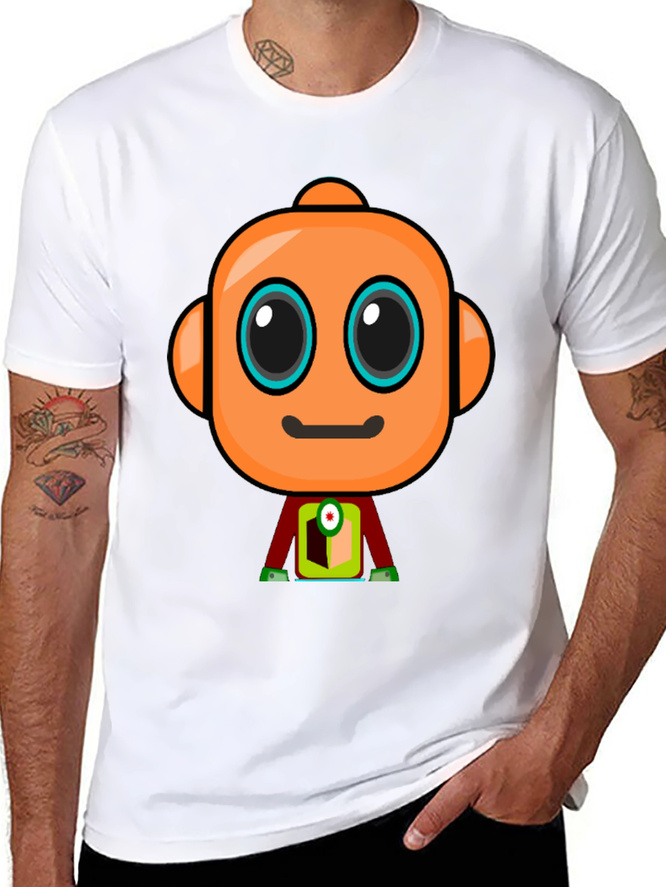Robot Graphic T-Shirt - Unique Design