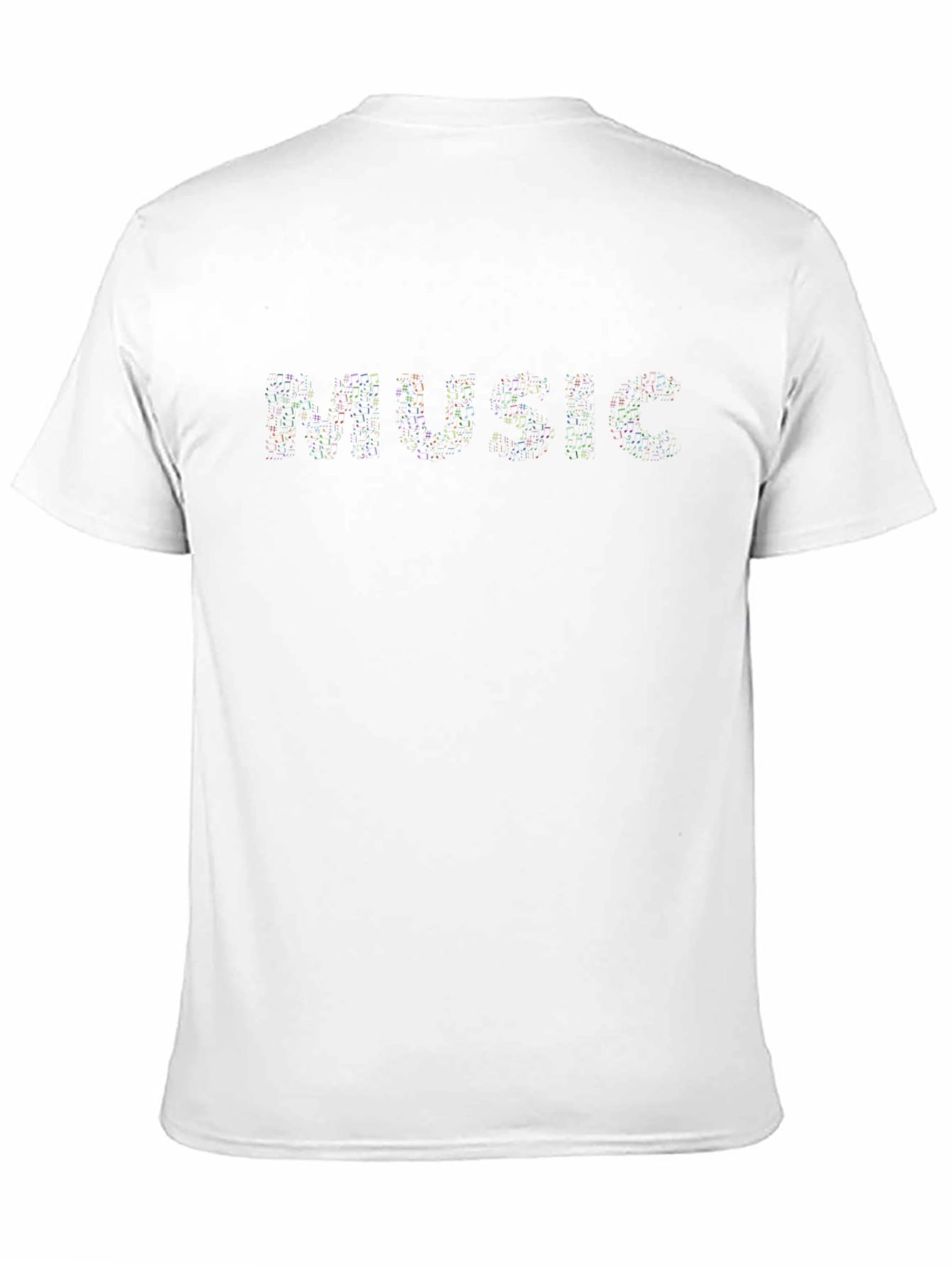Music Notes Design Black T-Shirt