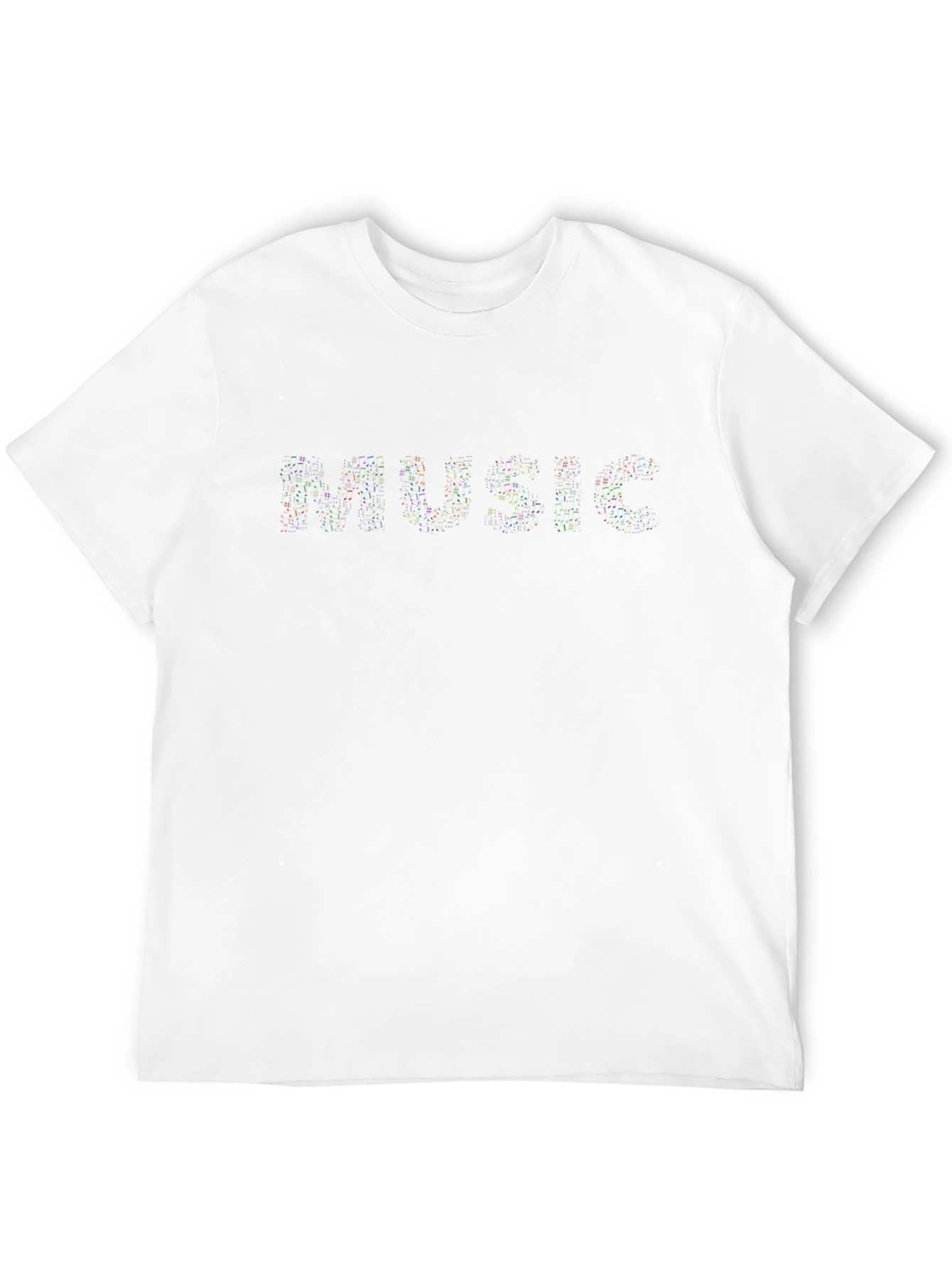 Music Notes Design Black T-Shirt
