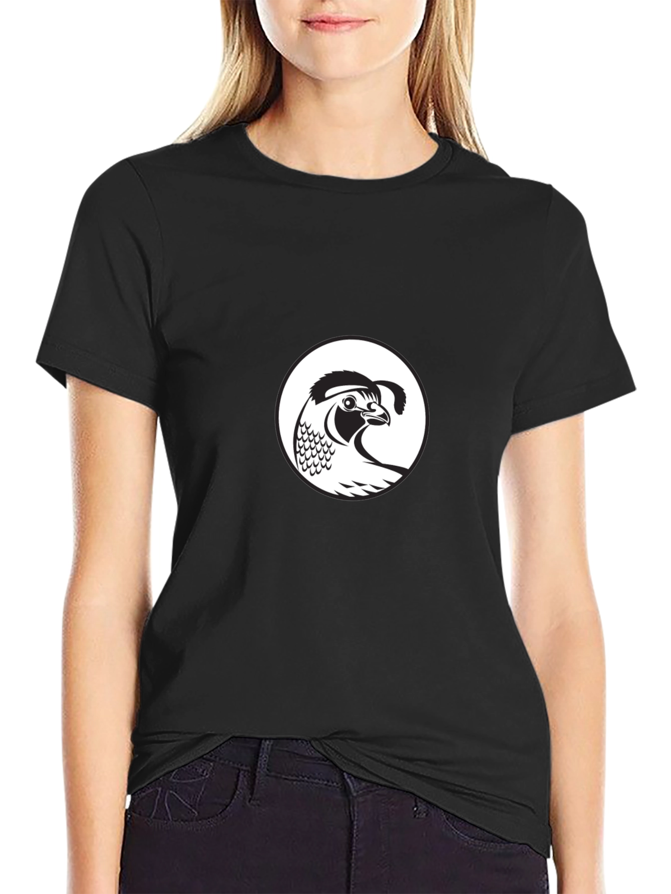 Quail Graphic Black T-Shirt