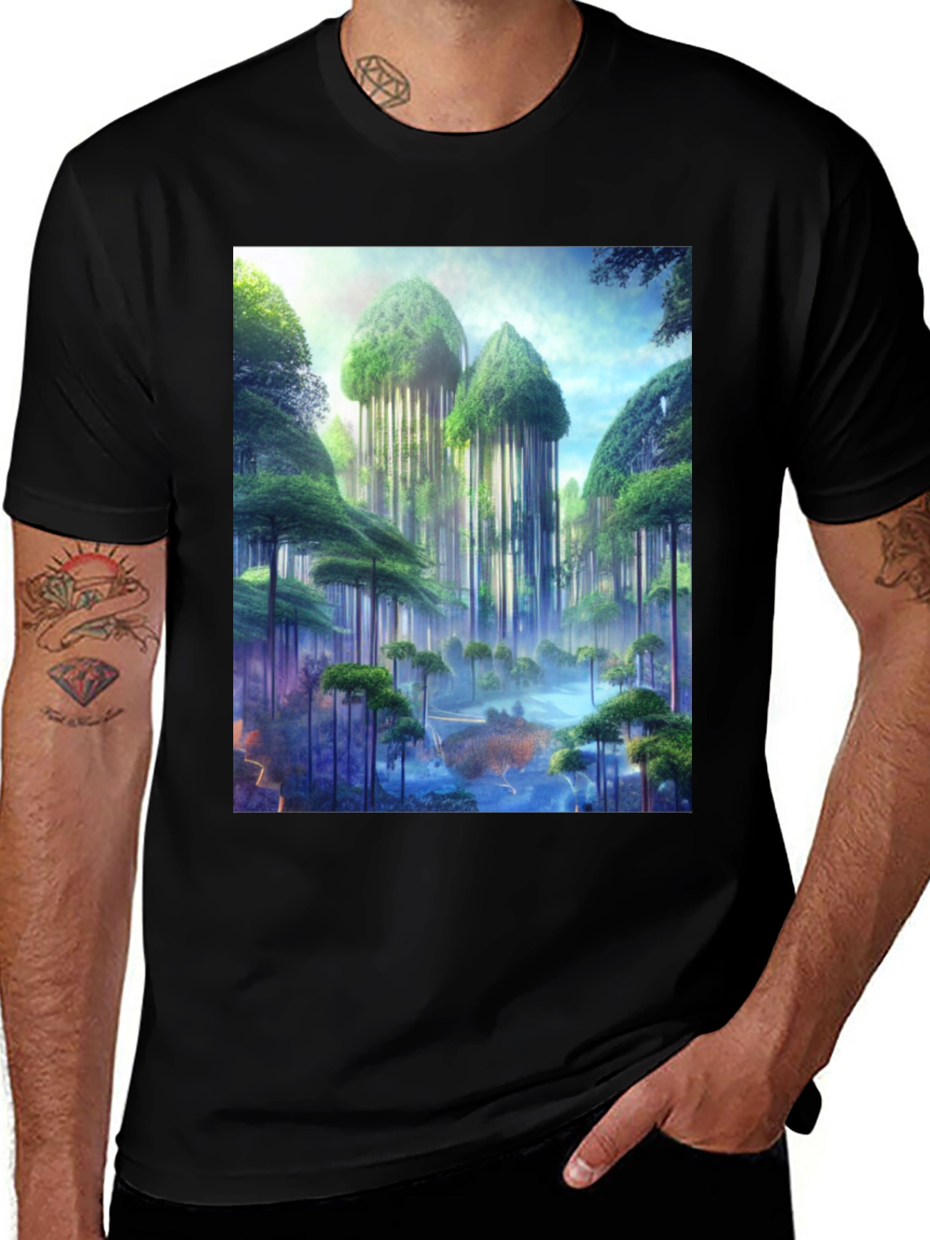 Enchanted Forest T-Shirt - Nature Fantasy Tee