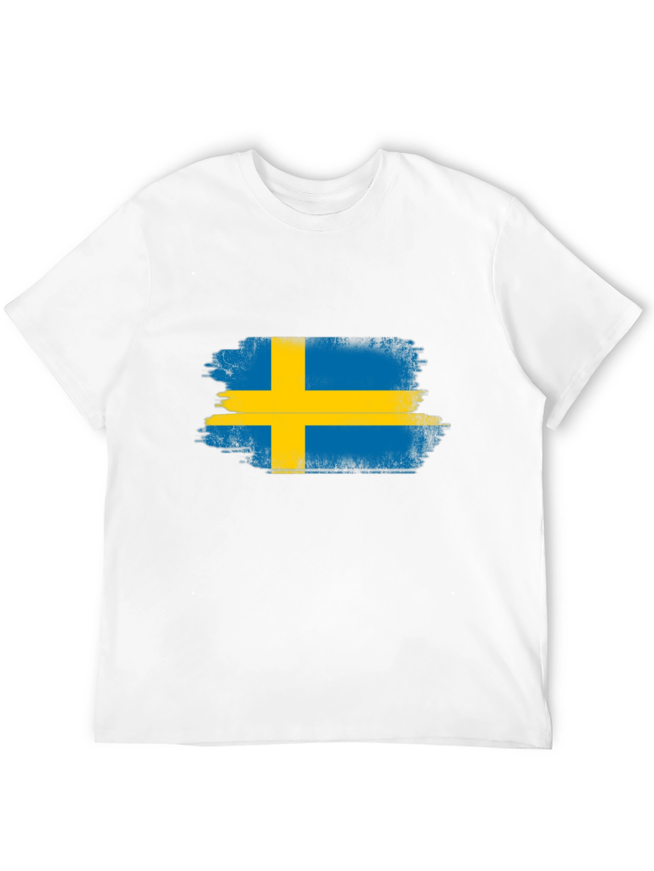 Sweden Flag T-Shirt Distressed Graphic Tee