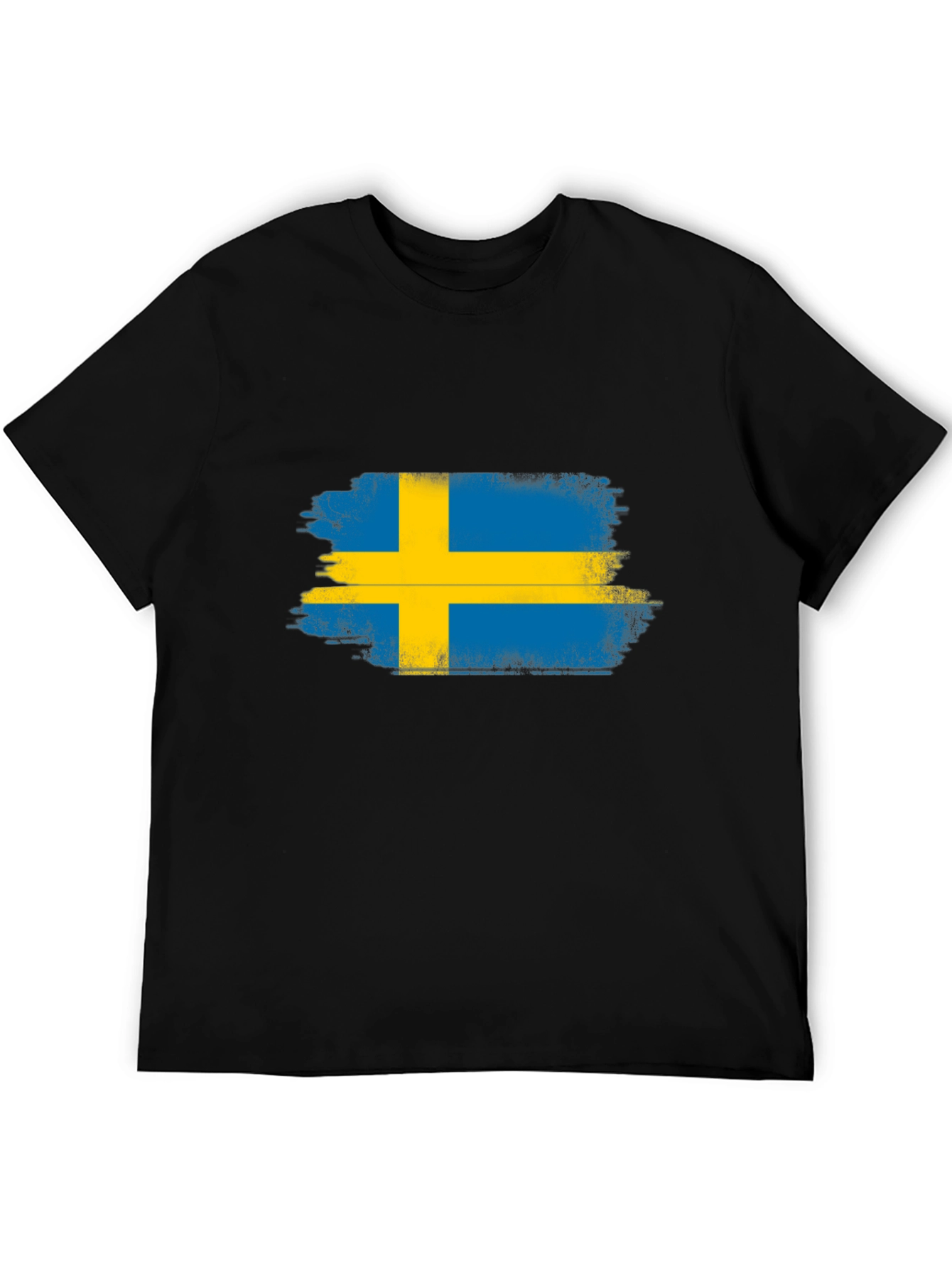 Sweden Flag T-Shirt Distressed Graphic Tee