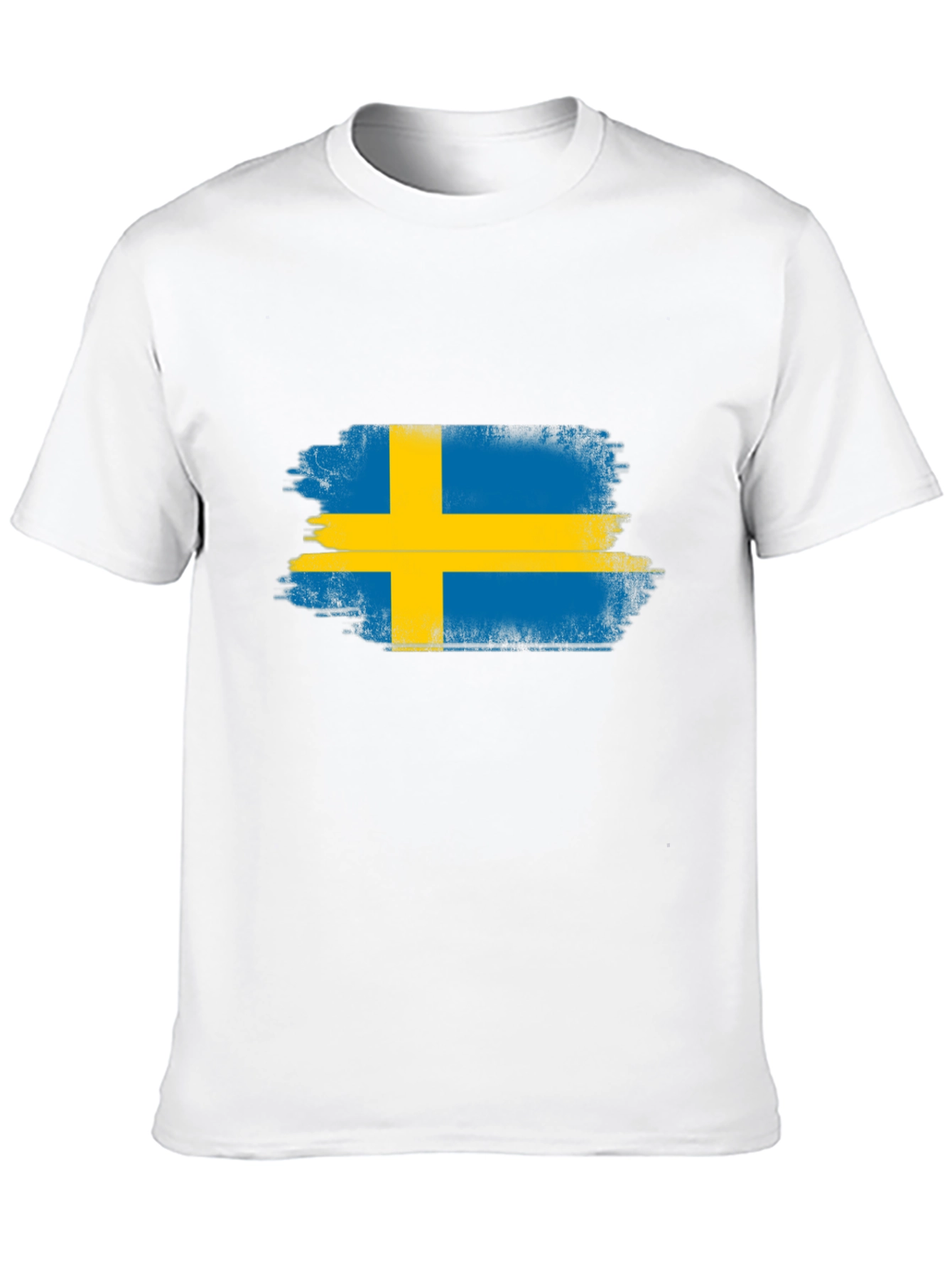Sweden Flag T-Shirt Distressed Graphic Tee