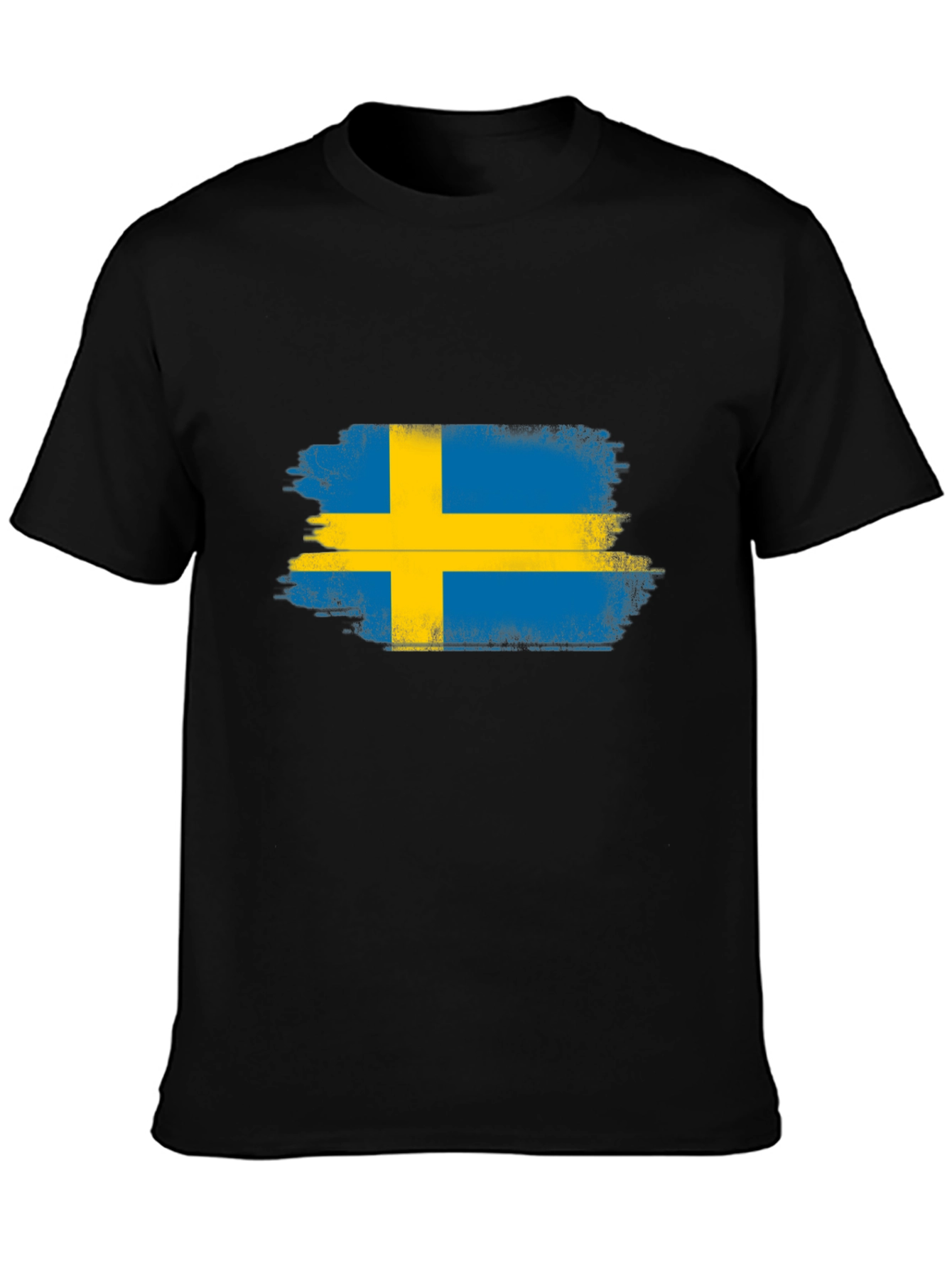 Sweden Flag T-Shirt Distressed Graphic Tee