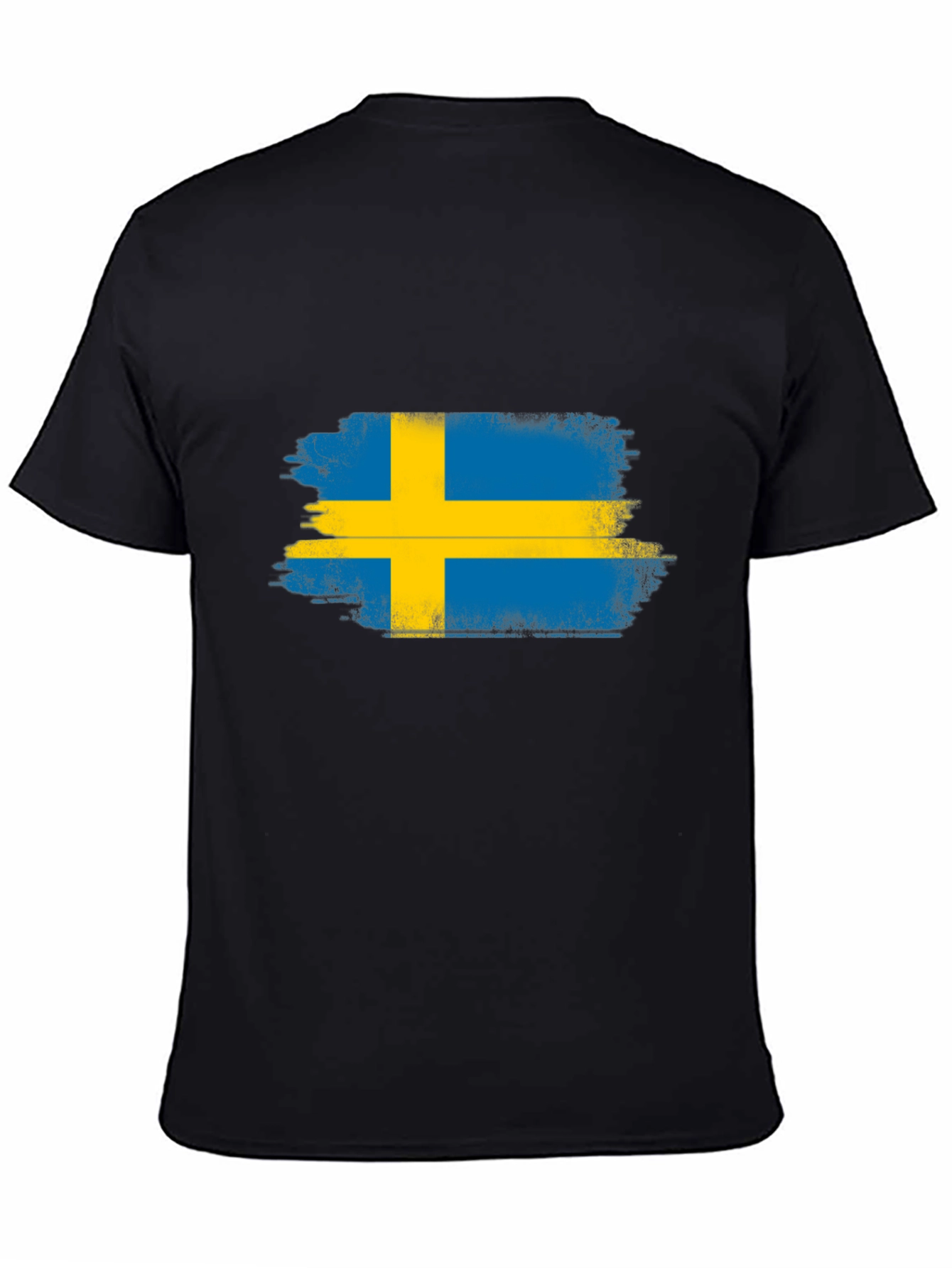 Sweden Flag T-Shirt Distressed Graphic Tee