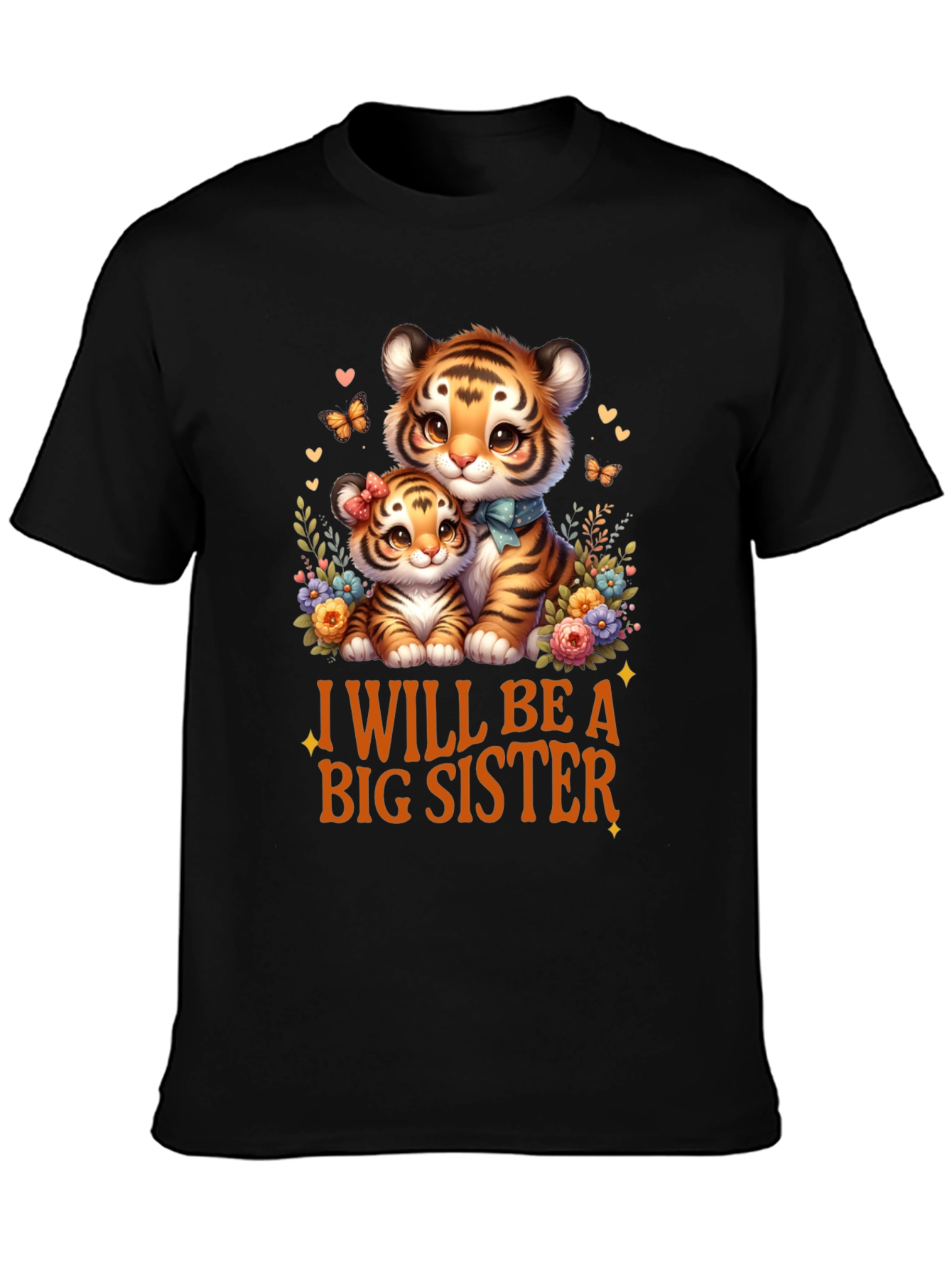 I Will Be A Big Sister Cute Tiger T-Shirt