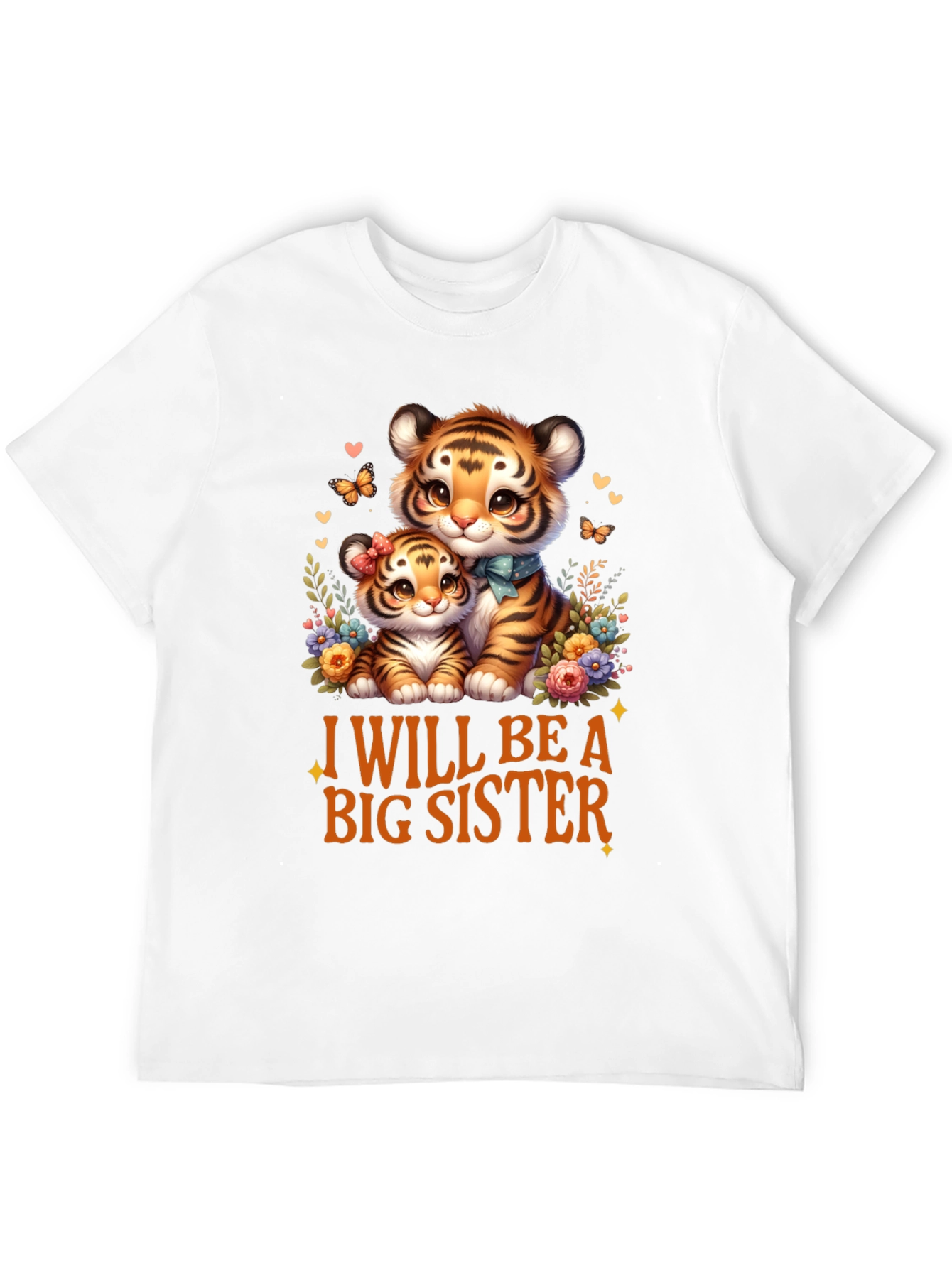 I Will Be A Big Sister Cute Tiger T-Shirt